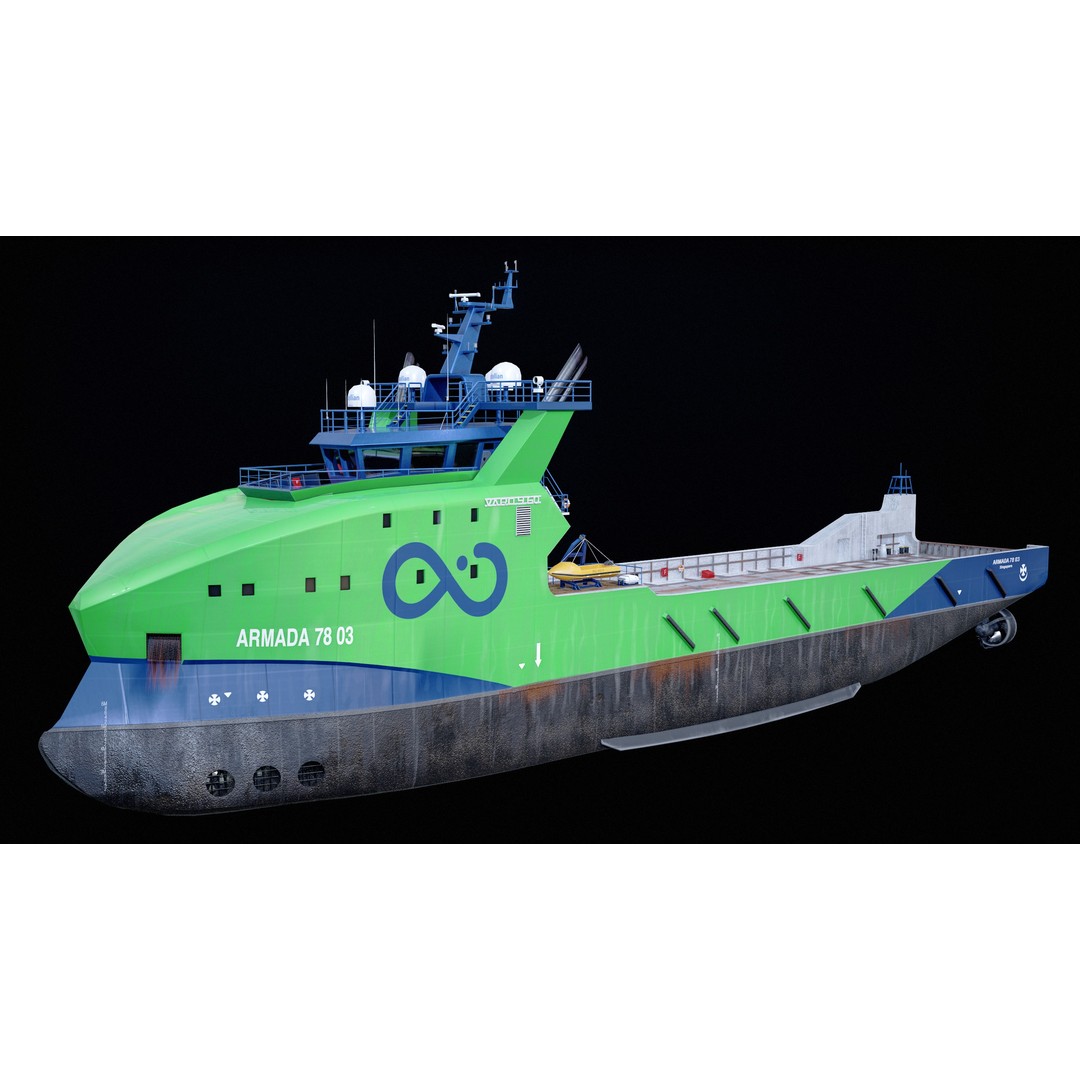 USV Mothership Armada 7803 3D Model – Low Poly PBR Vessel, Game Ready - View 4