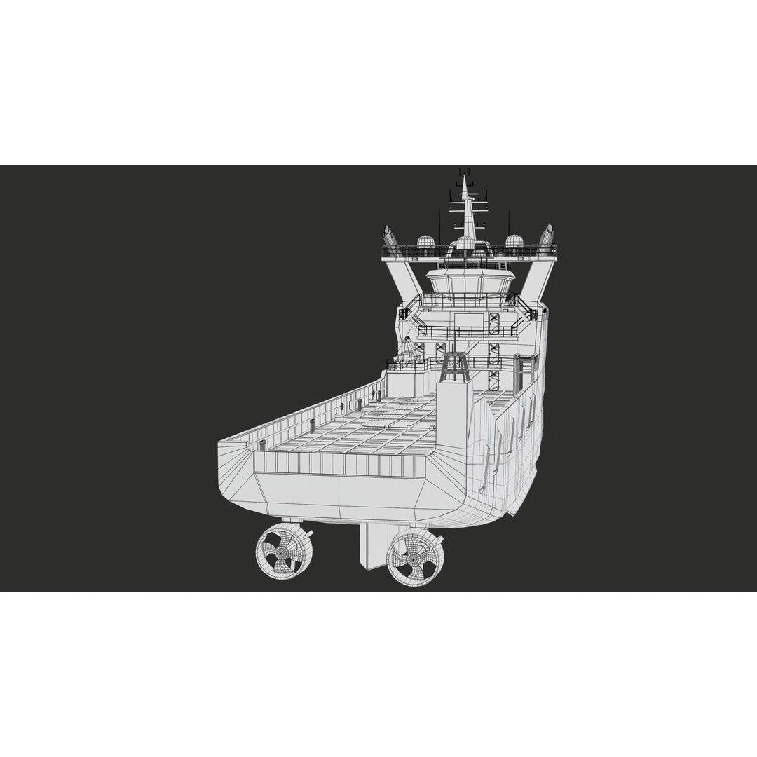 USV Mothership Armada 7803 3D Model – Low Poly PBR Vessel, Game Ready - View 40