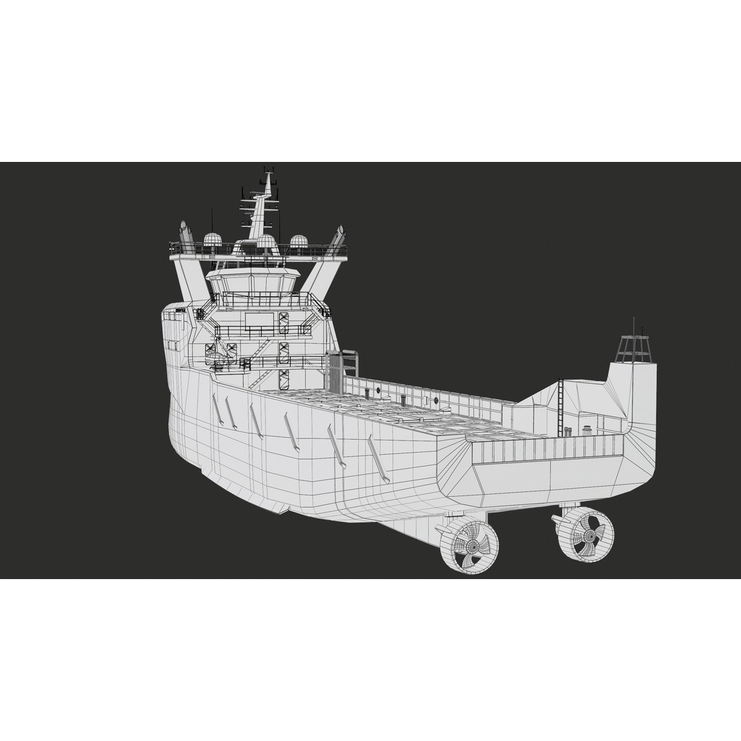 USV Mothership Armada 7803 3D Model – Low Poly PBR Vessel, Game Ready - View 42