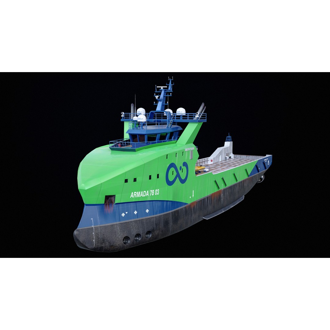 USV Mothership Armada 7803 3D Model – Low Poly PBR Vessel, Game Ready - View 5