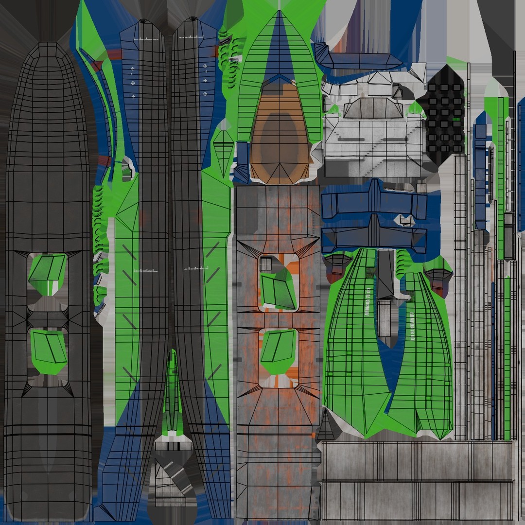 USV Mothership Armada 7803 3D Model – Low Poly PBR Vessel, Game Ready - View 62