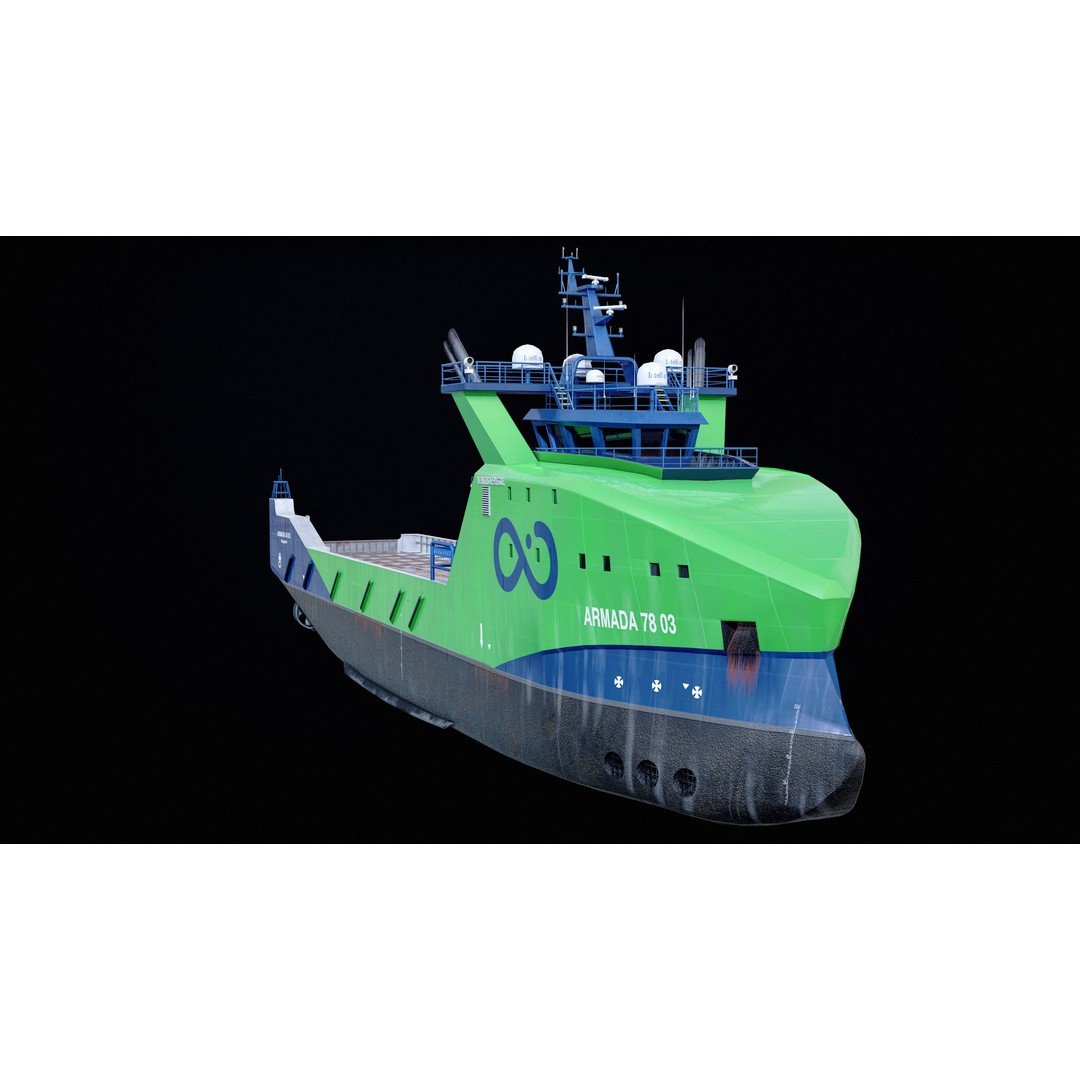 USV Mothership Armada 7803 3D Model – Low Poly PBR Vessel, Game Ready - View 7