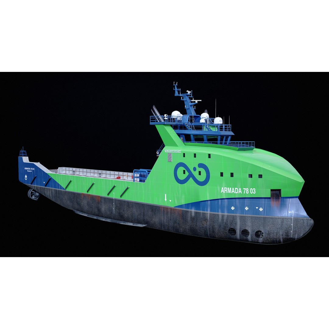 USV Mothership Armada 7803 3D Model – Low Poly PBR Vessel, Game Ready - View 8