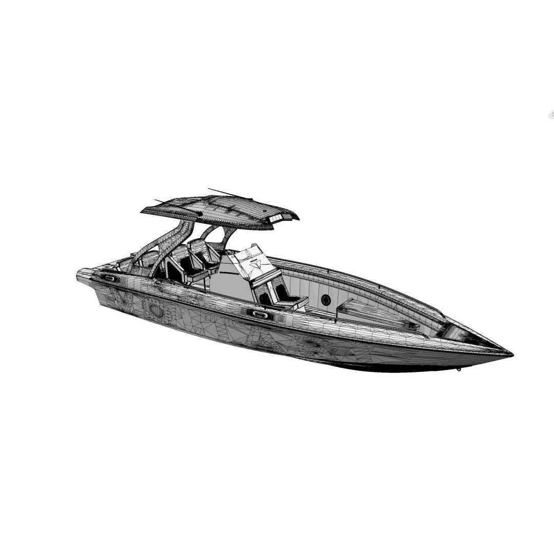 Voltari 260 3D Model – Electric Performance Boat, PBR Textures, FBX