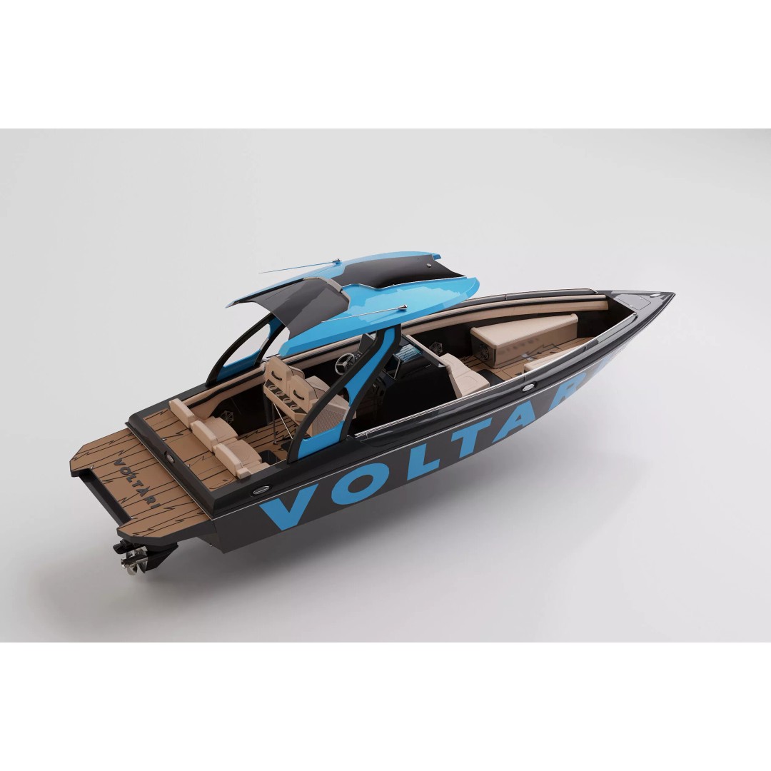 Voltari 260 3D Model – Electric Performance Boat, PBR Textures, FBX - View 3