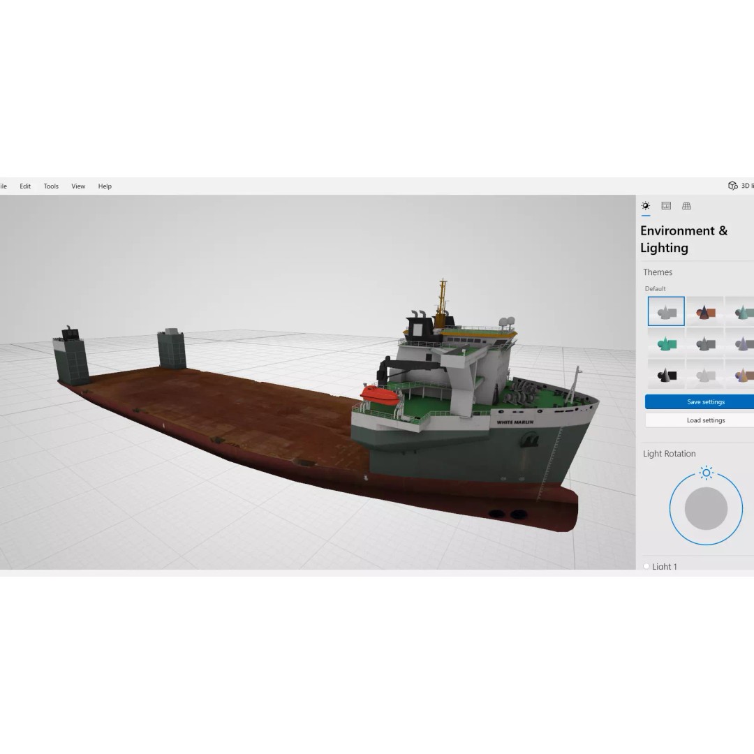 Heavy Load Carrier 3D Model – Low Poly Industrial Watercraft, FBX - View 11