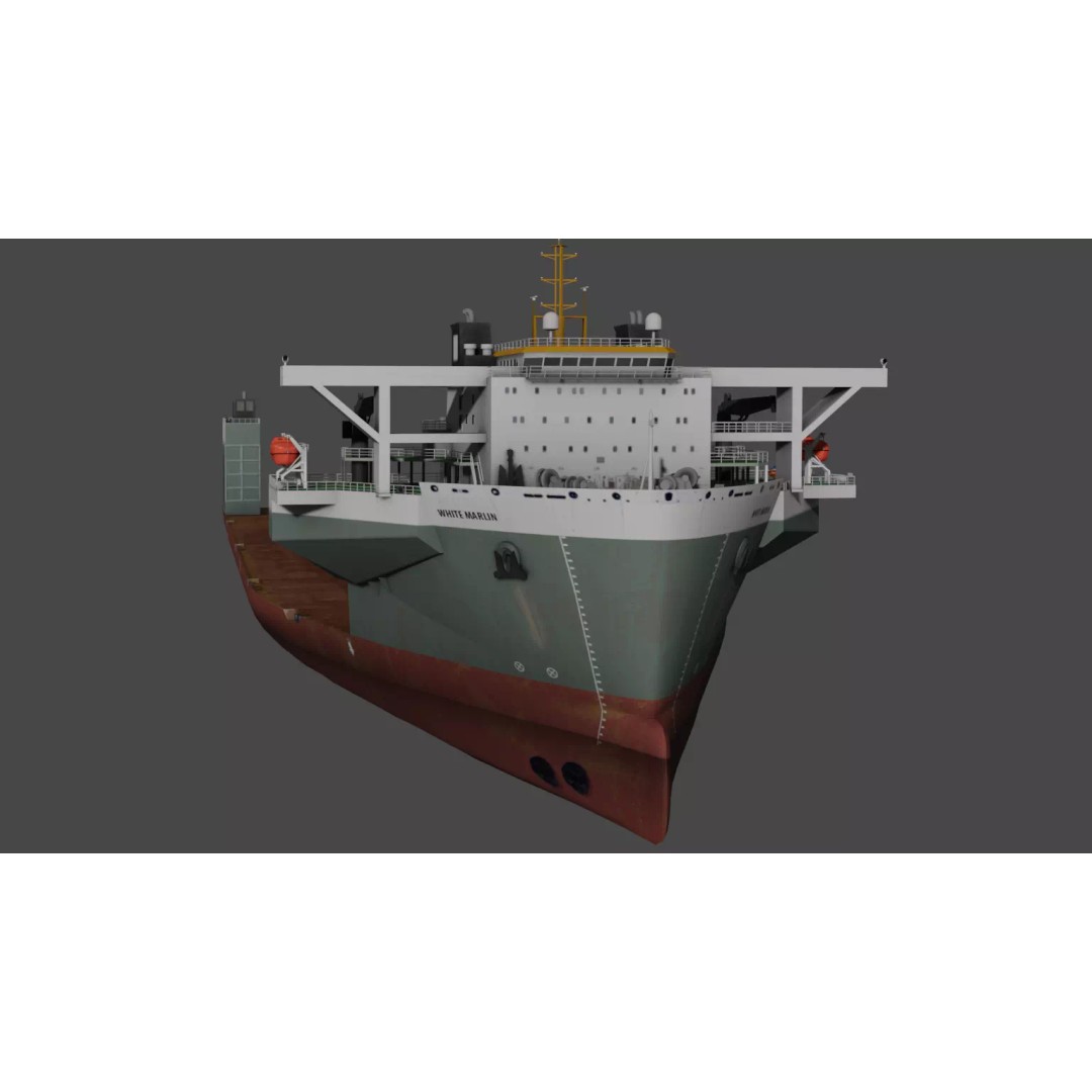 Heavy Load Carrier 3D Model – Low Poly Industrial Watercraft, FBX - View 17