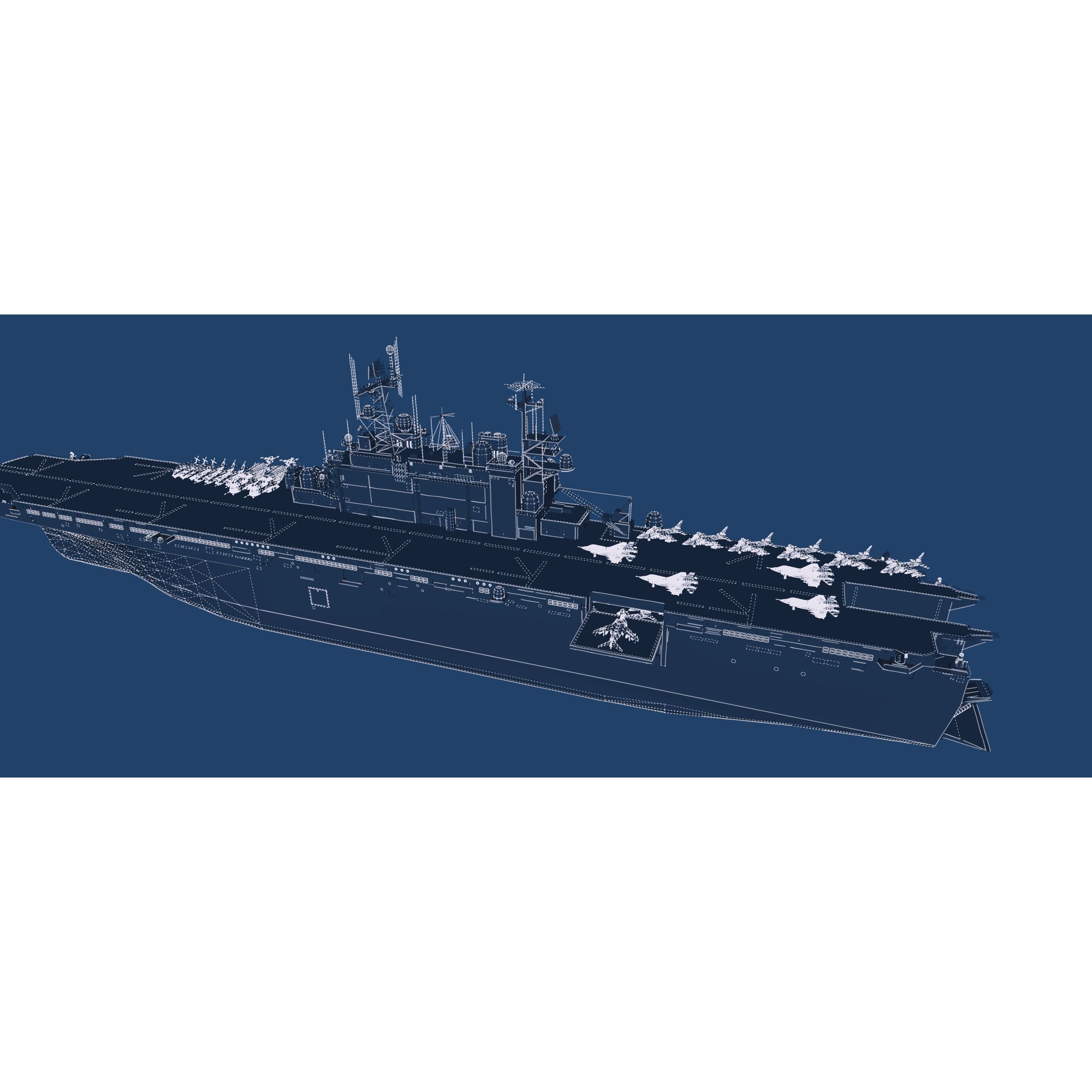 US Navy Aircraft Carrier - Game-Ready 3D Model