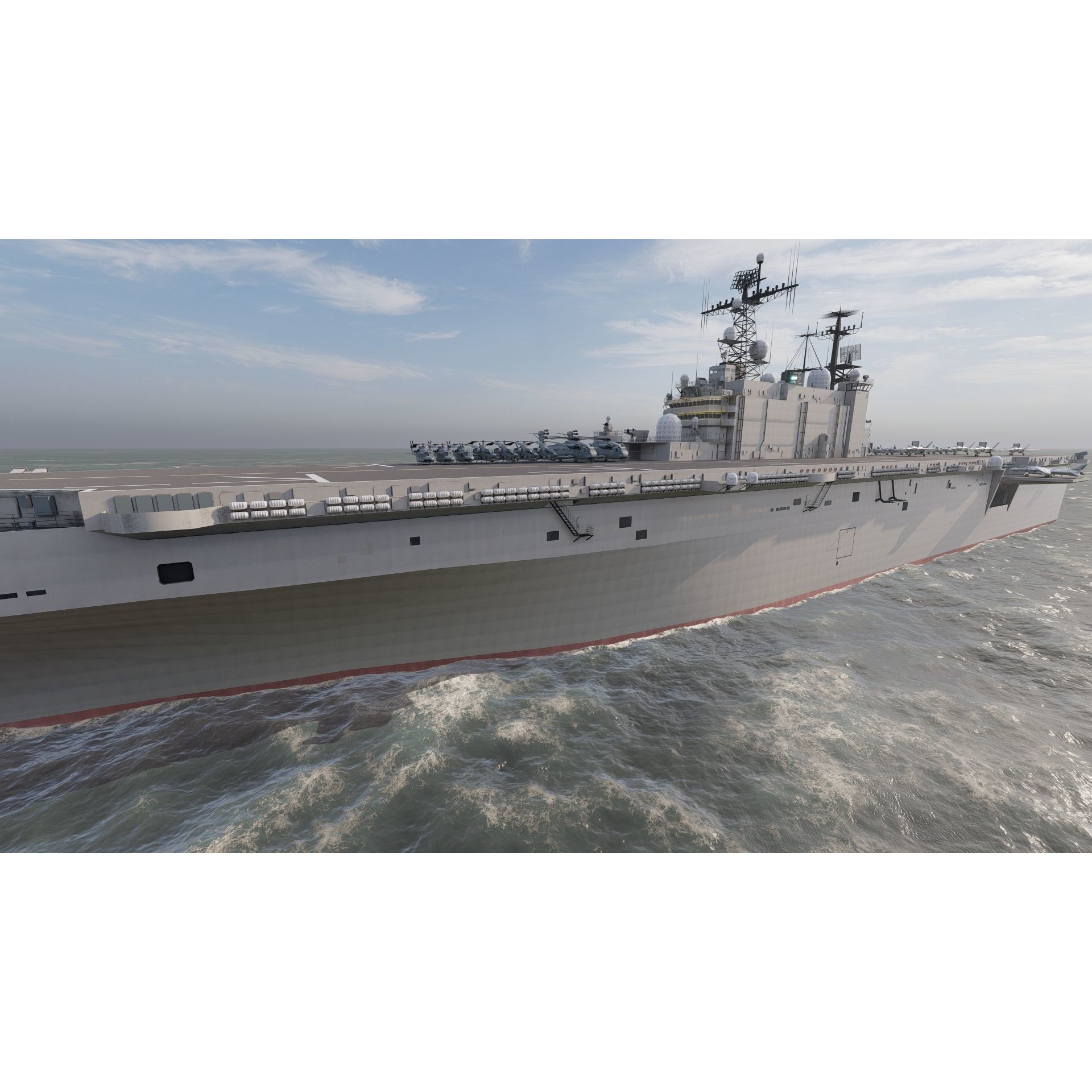 US Navy Aircraft Carrier - Game-Ready 3D Model - View 10