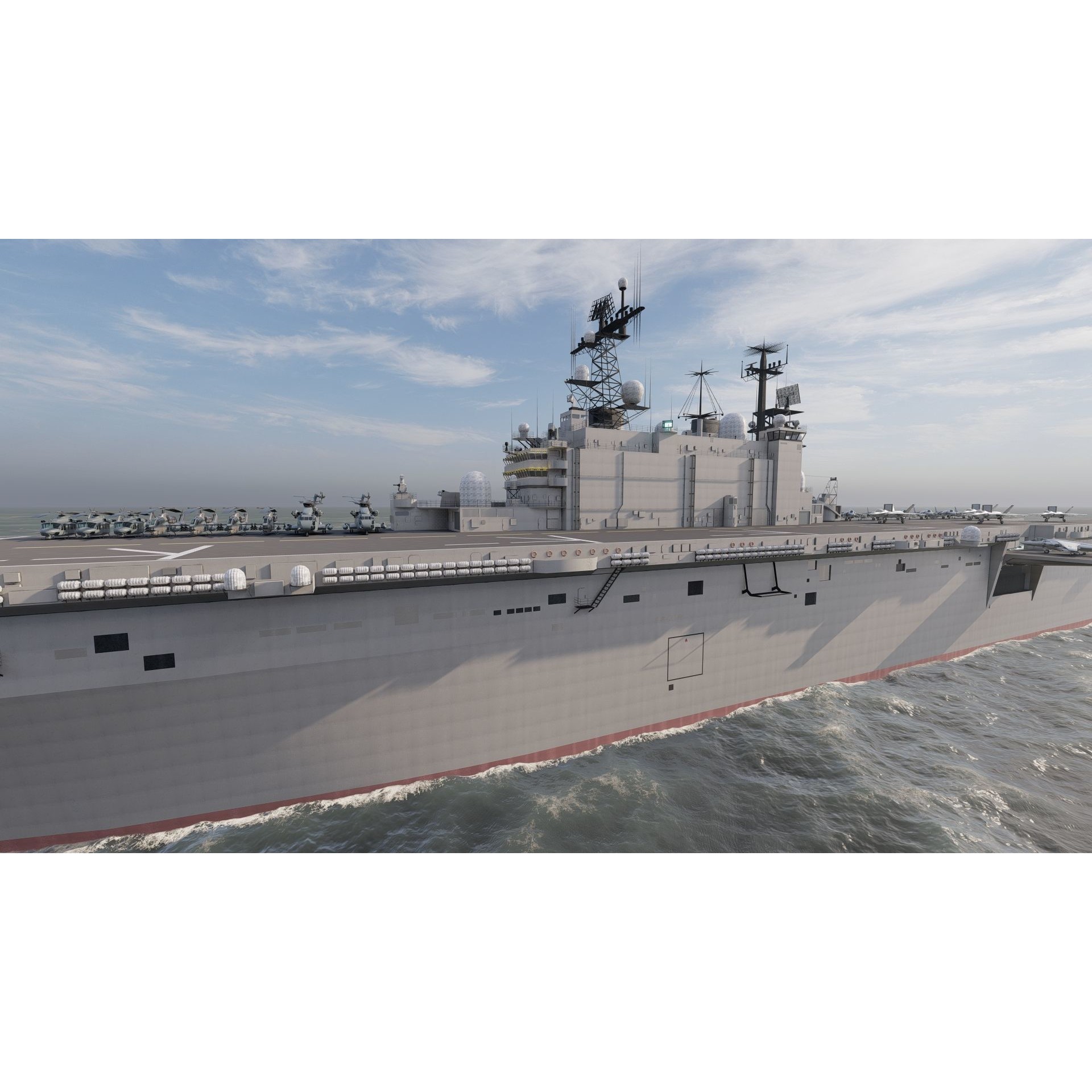 US Navy Aircraft Carrier - Game-Ready 3D Model - View 11