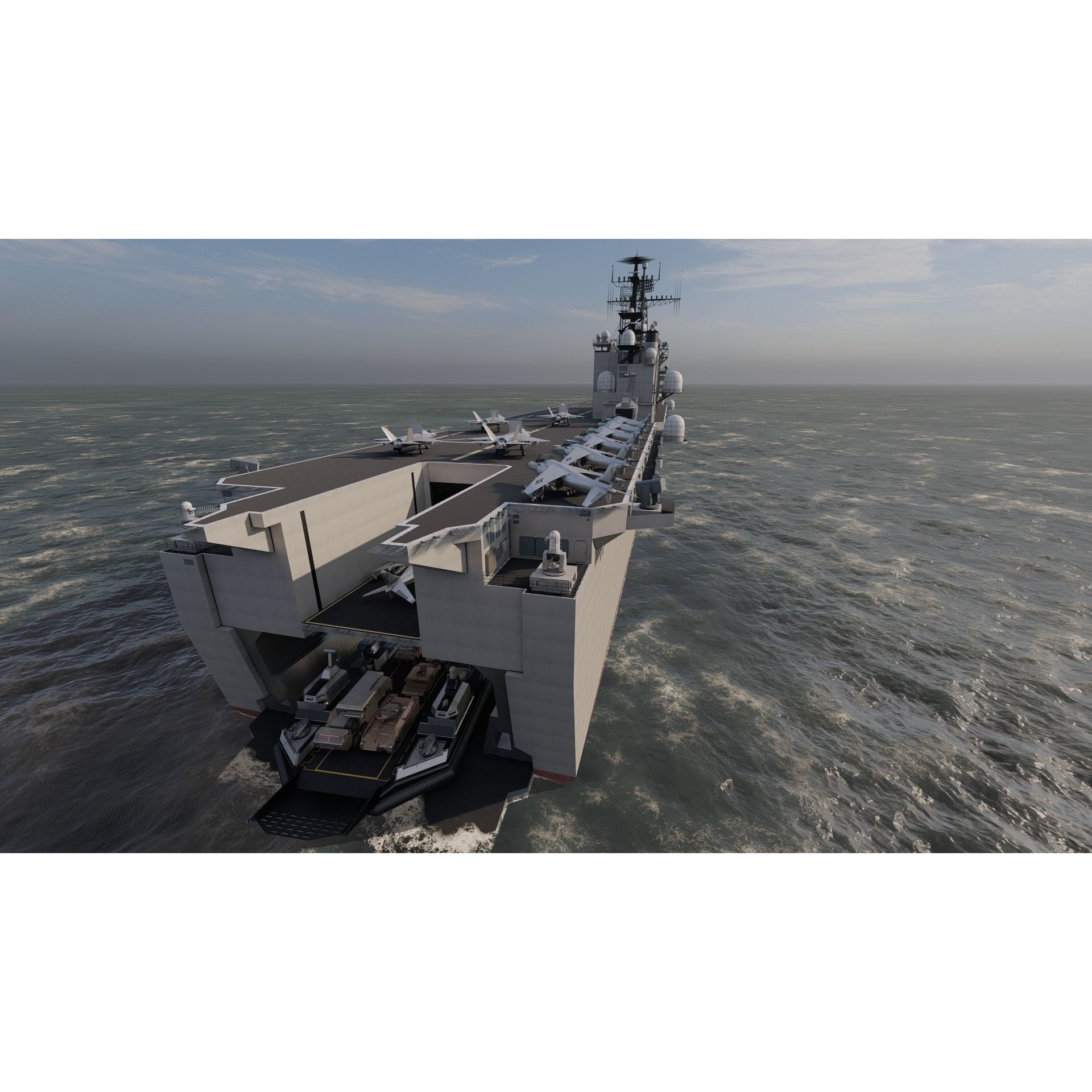 US Navy Aircraft Carrier - Game-Ready 3D Model - View 15