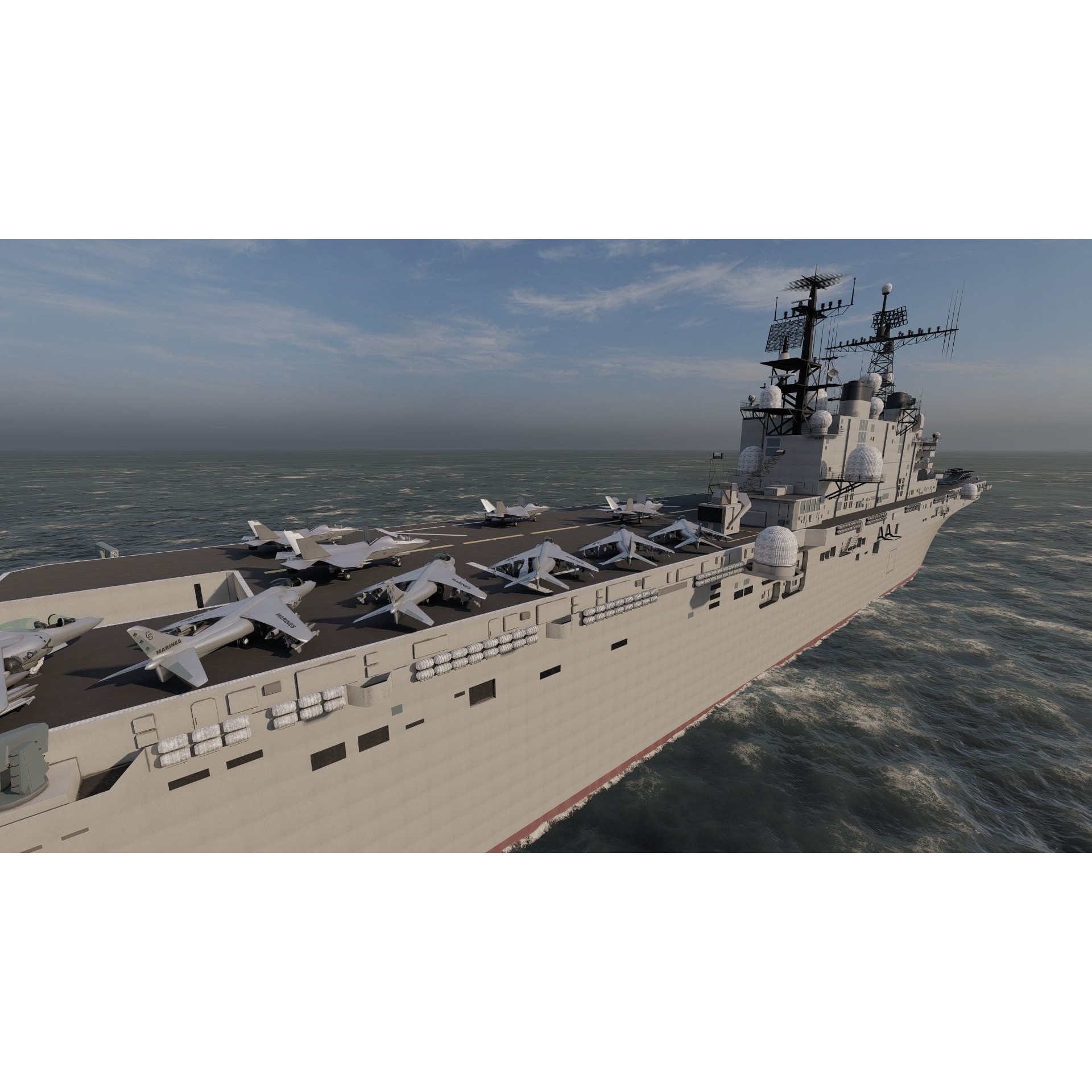 US Navy Aircraft Carrier - Game-Ready 3D Model - View 16