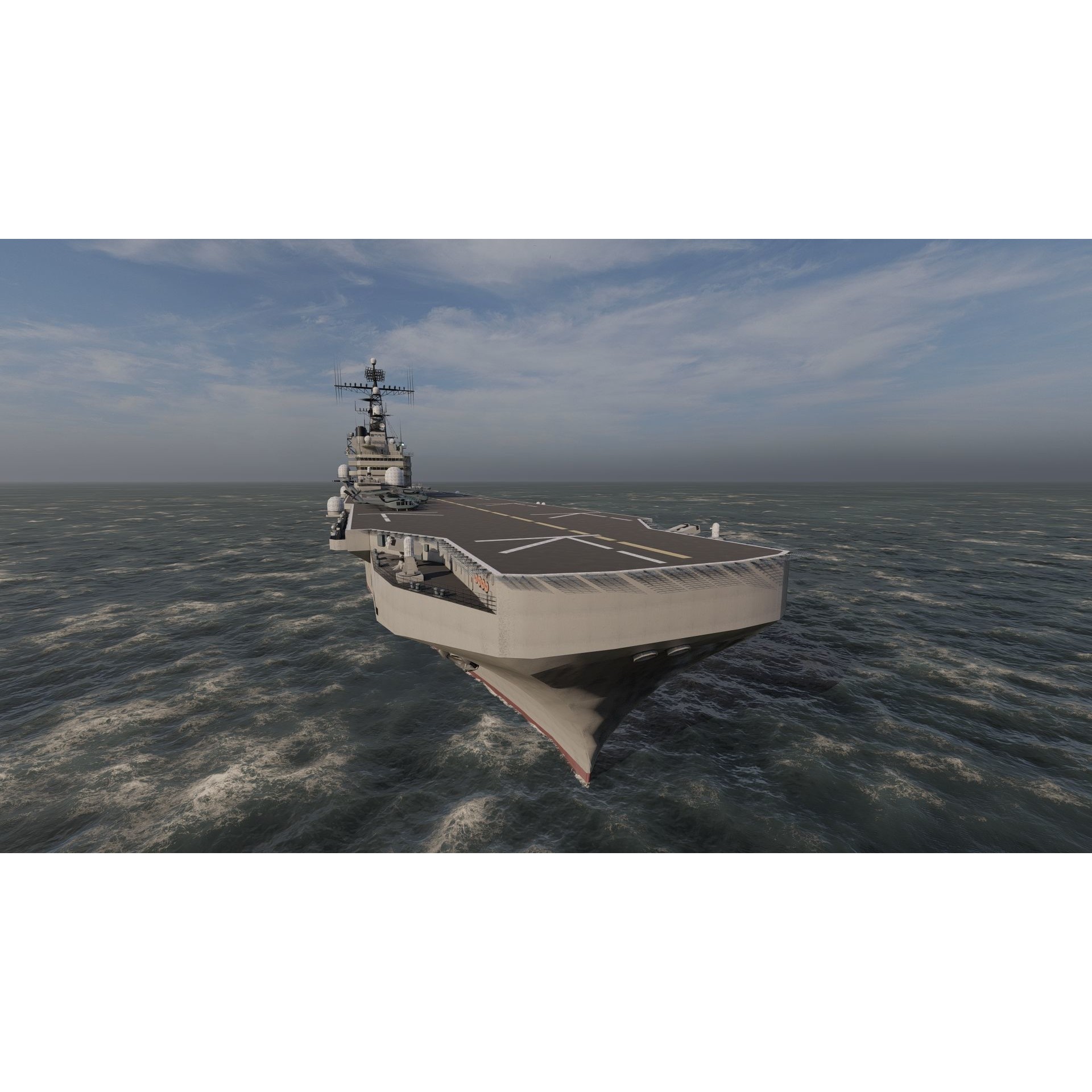 US Navy Aircraft Carrier - Game-Ready 3D Model - View 19