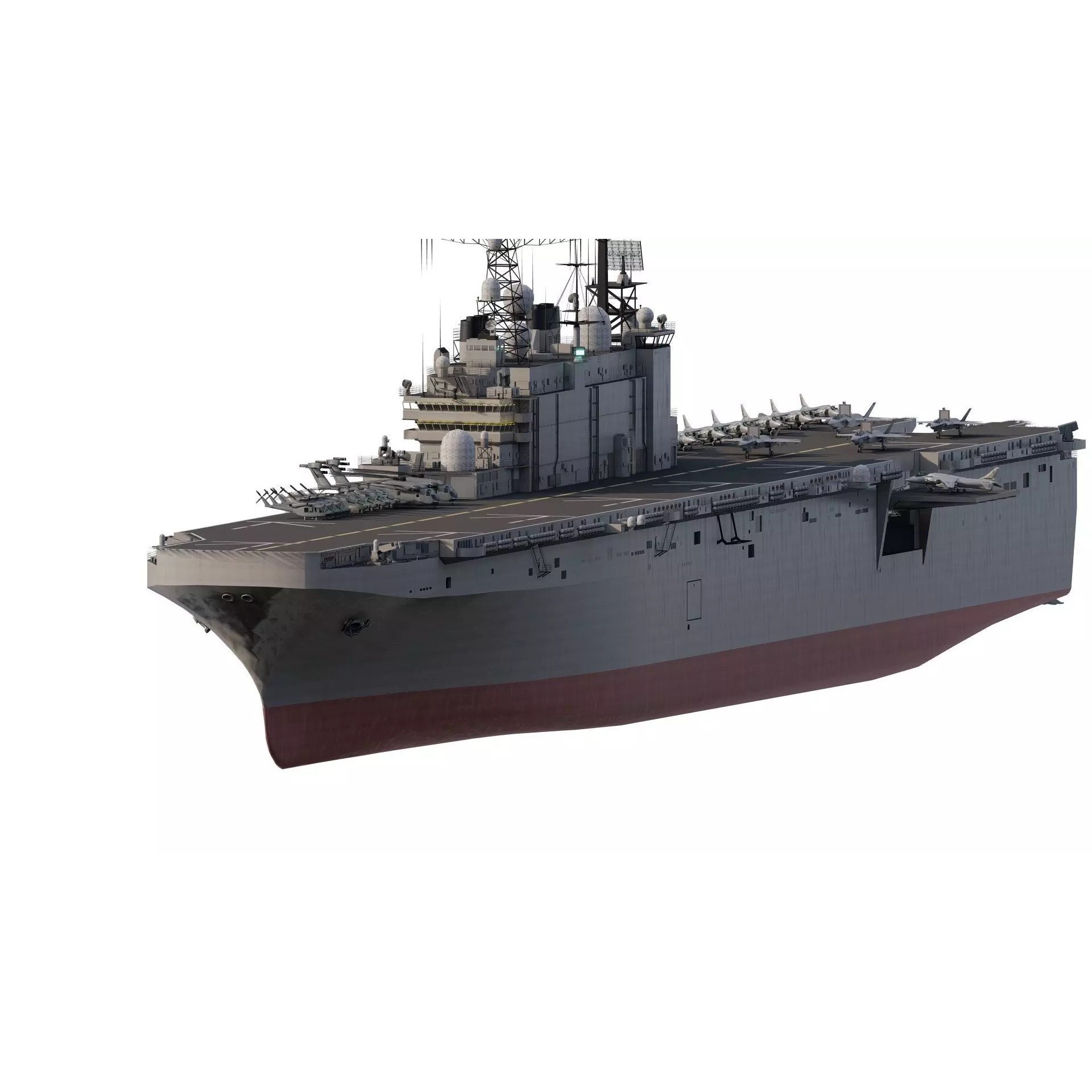 US Navy Aircraft Carrier - Game-Ready 3D Model - View 2