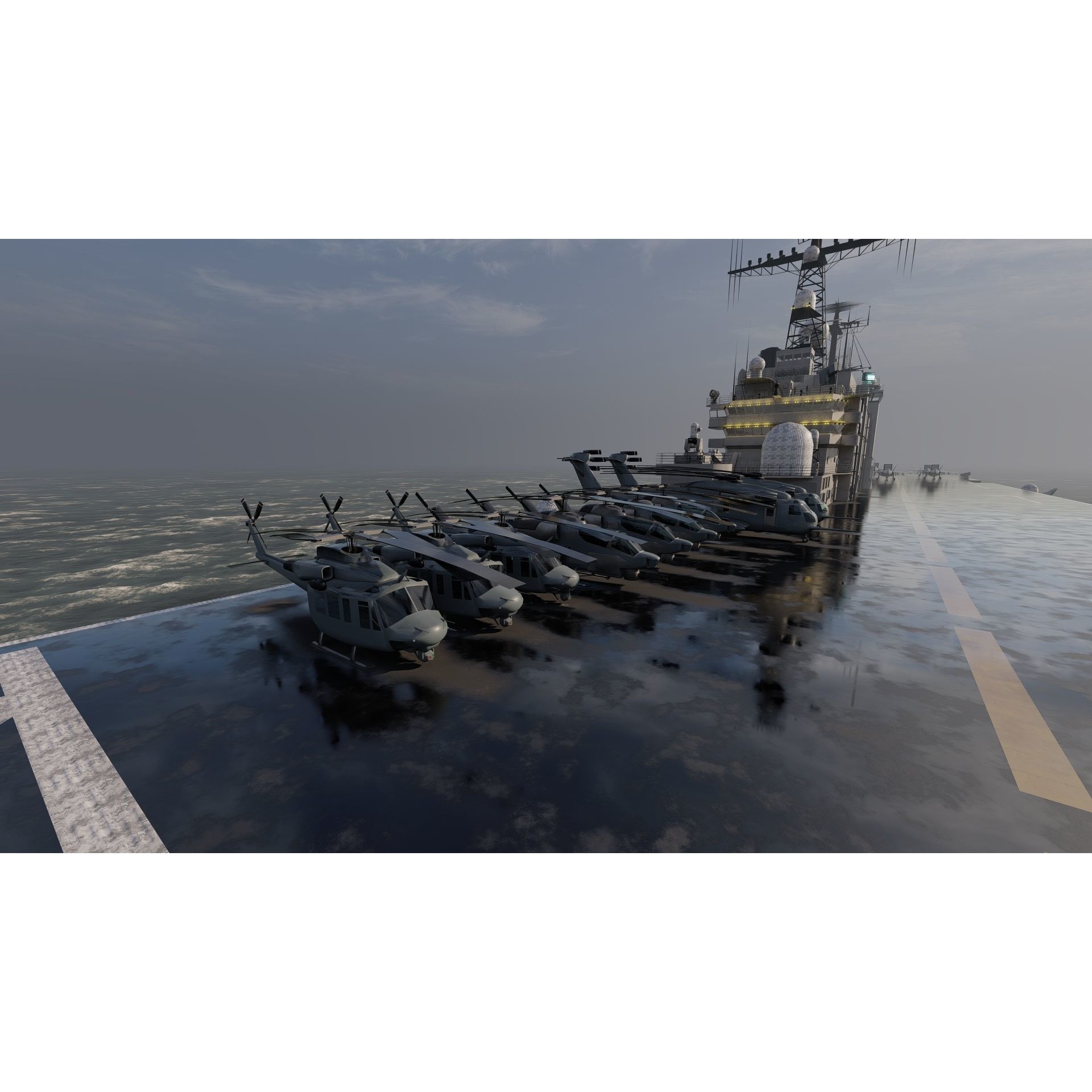 US Navy Aircraft Carrier - Game-Ready 3D Model - View 21