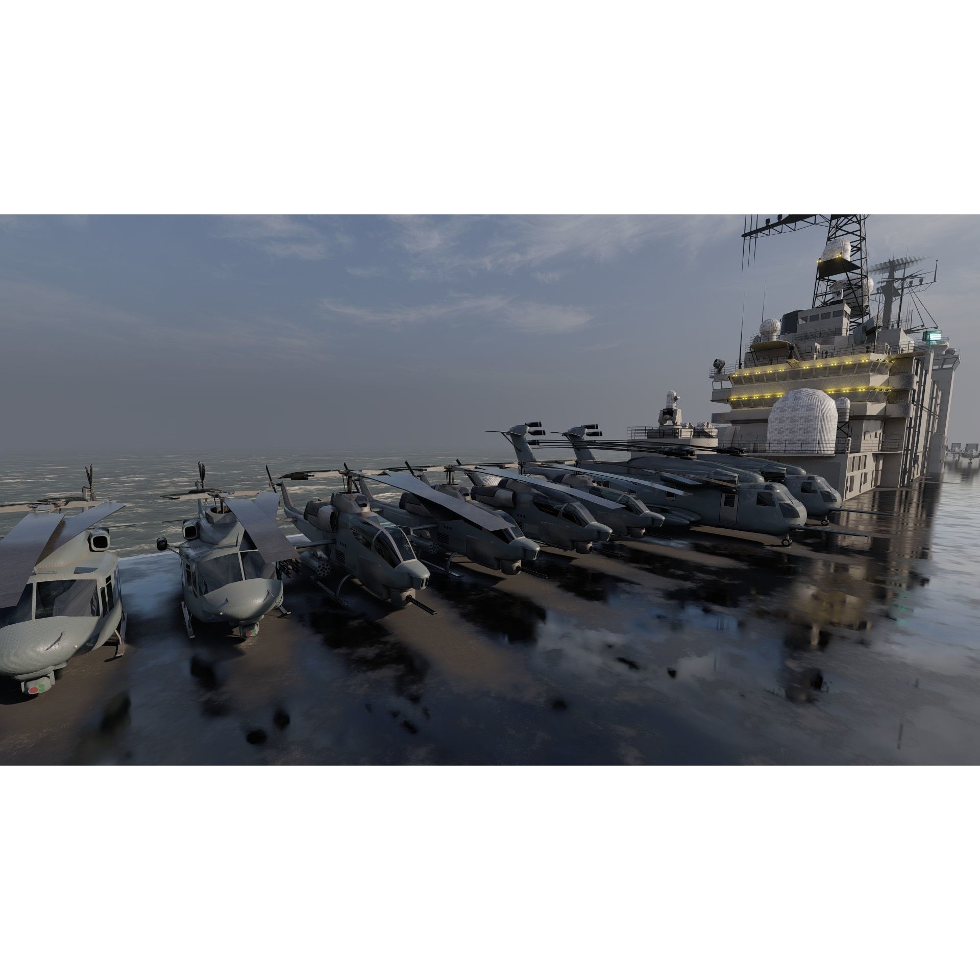 US Navy Aircraft Carrier - Game-Ready 3D Model - View 22