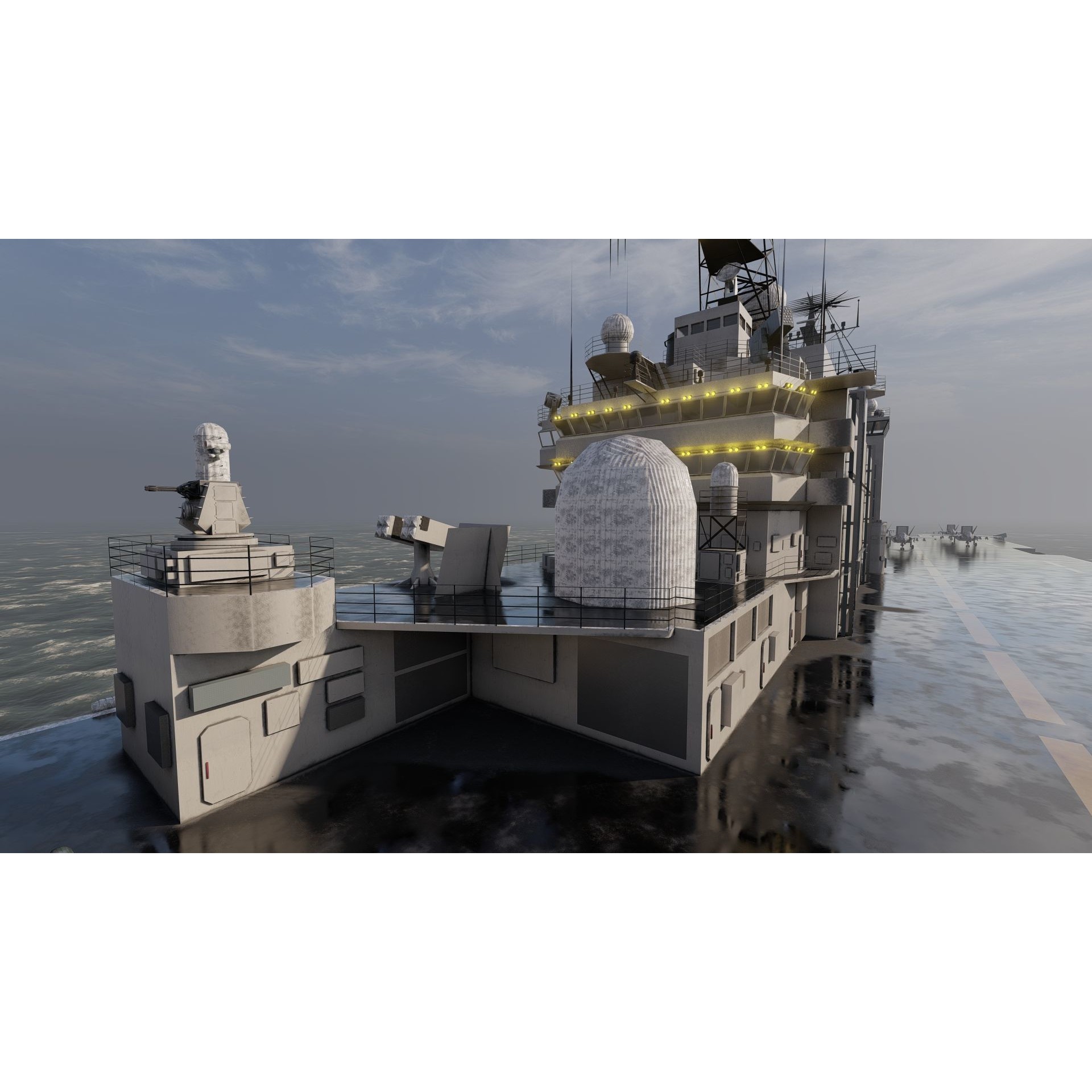 US Navy Aircraft Carrier - Game-Ready 3D Model - View 24