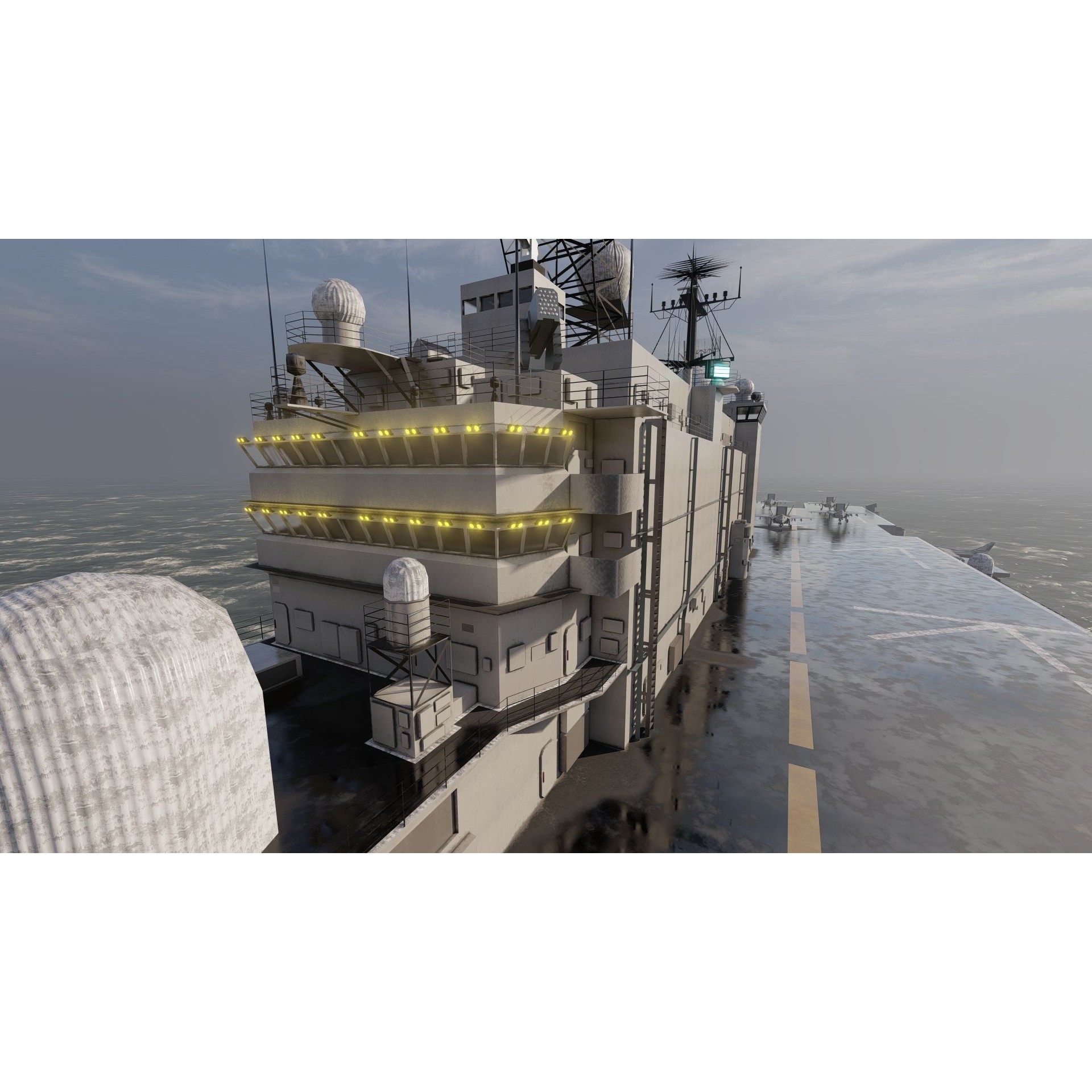 US Navy Aircraft Carrier - Game-Ready 3D Model - View 25