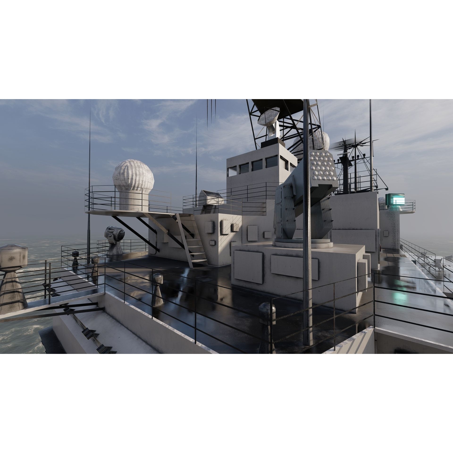 US Navy Aircraft Carrier - Game-Ready 3D Model - View 26