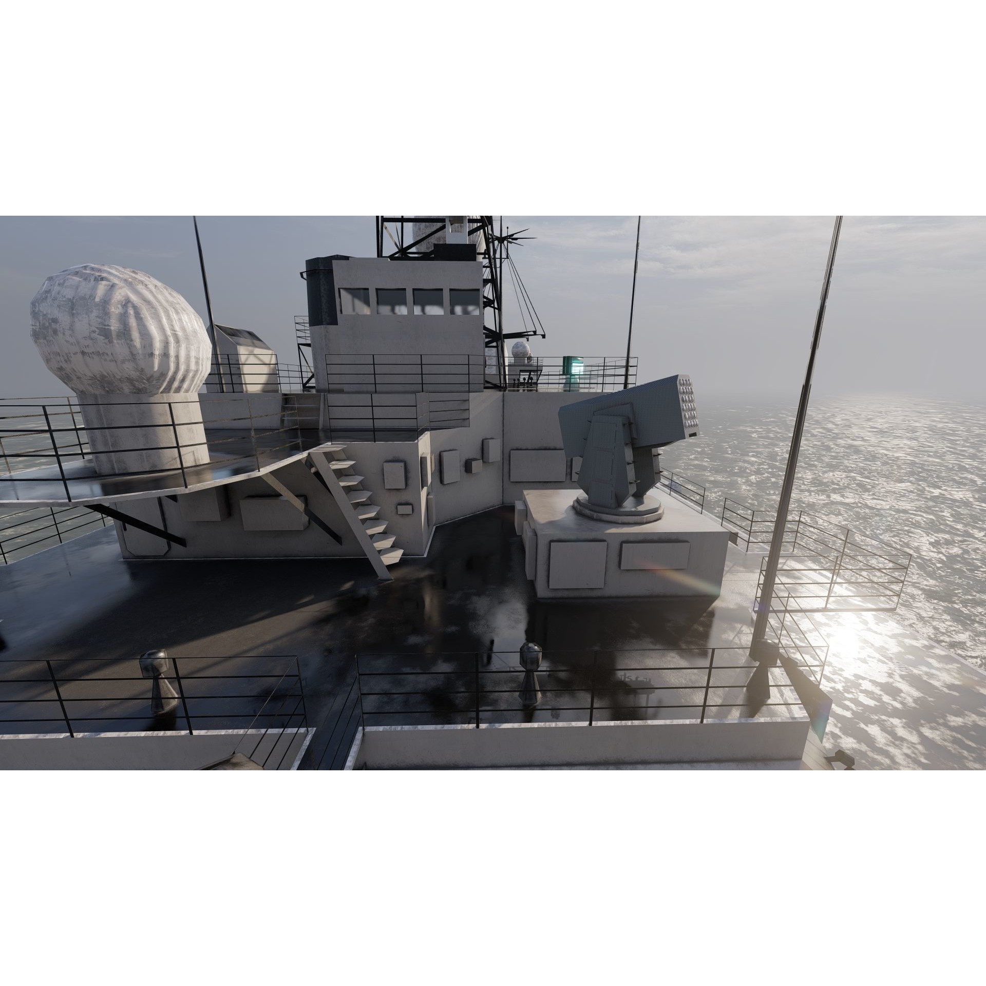 US Navy Aircraft Carrier - Game-Ready 3D Model - View 27