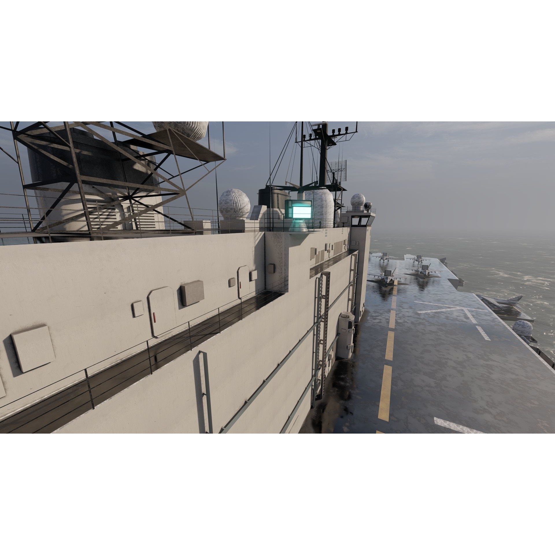 US Navy Aircraft Carrier - Game-Ready 3D Model - View 28