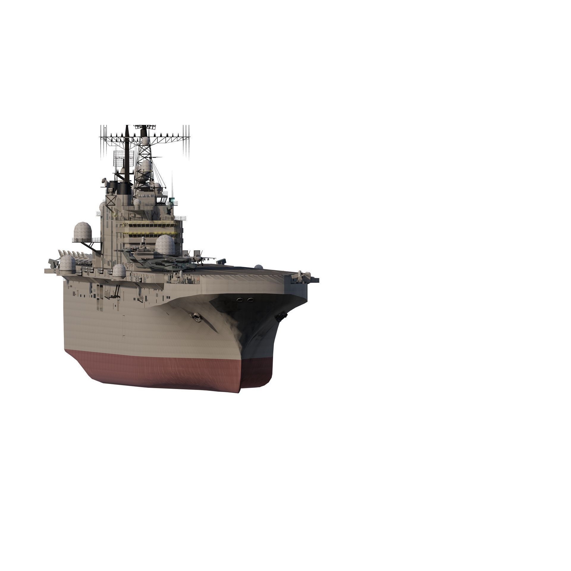US Navy Aircraft Carrier - Game-Ready 3D Model - View 3
