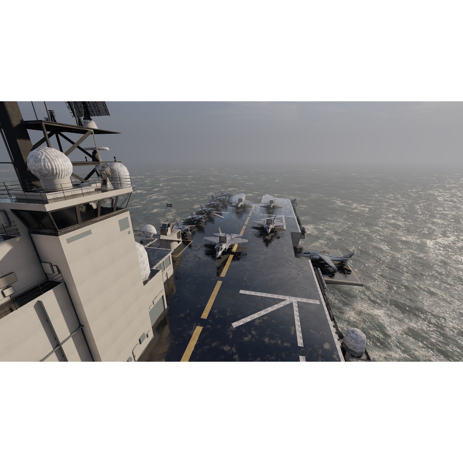 US Navy Aircraft Carrier - Game-Ready 3D Model - View 30