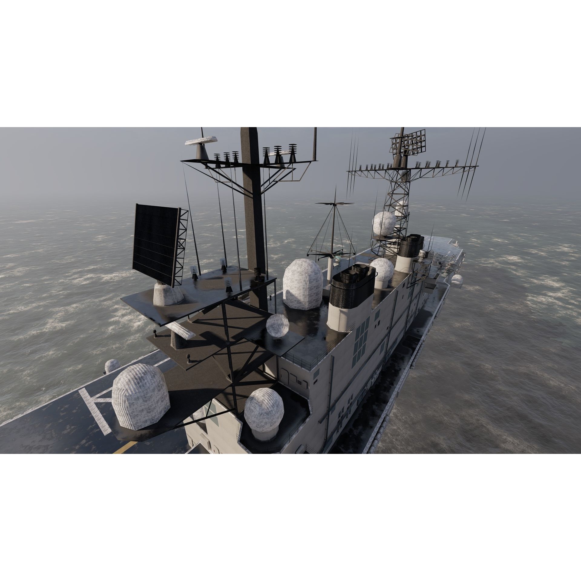 US Navy Aircraft Carrier - Game-Ready 3D Model - View 32