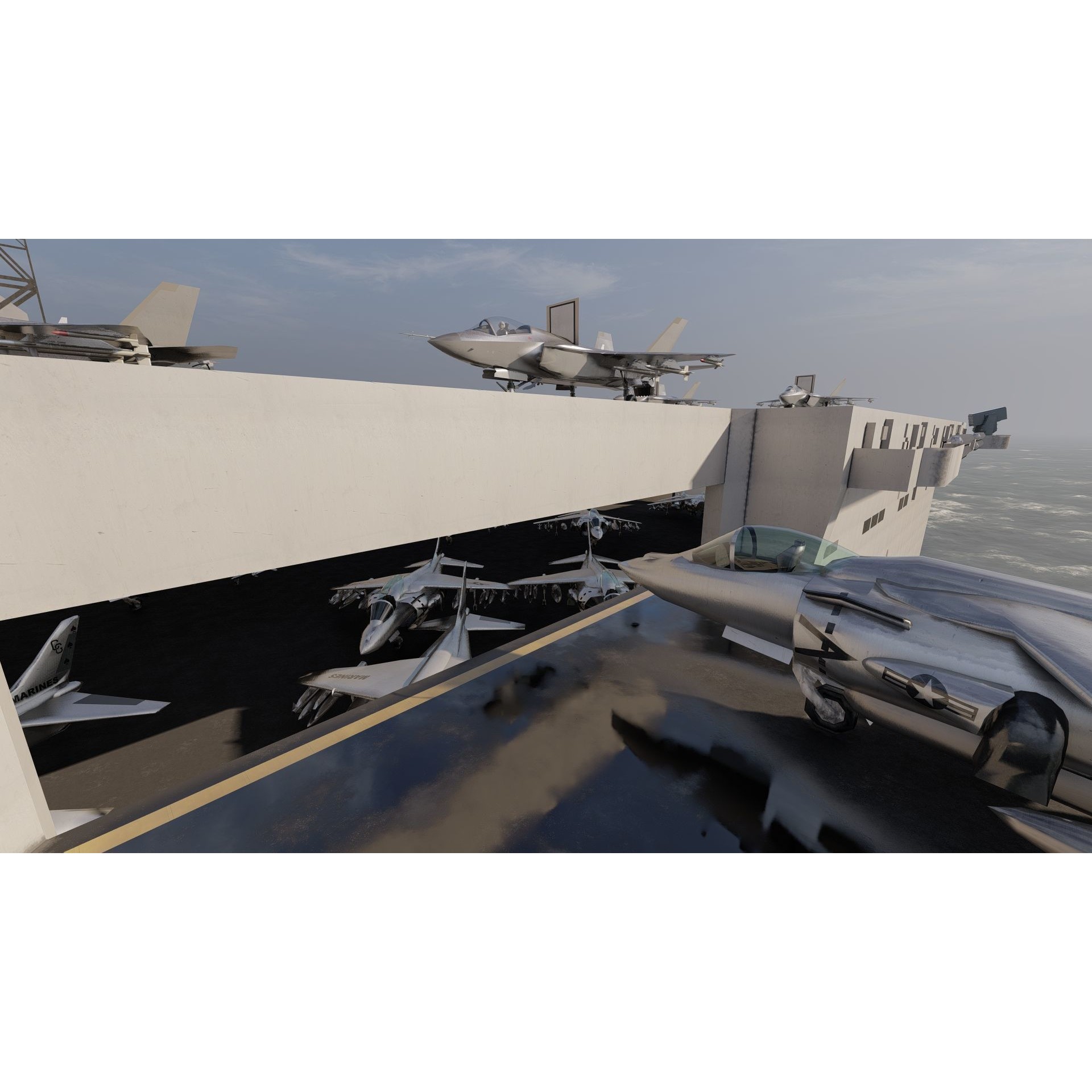 US Navy Aircraft Carrier - Game-Ready 3D Model - View 33