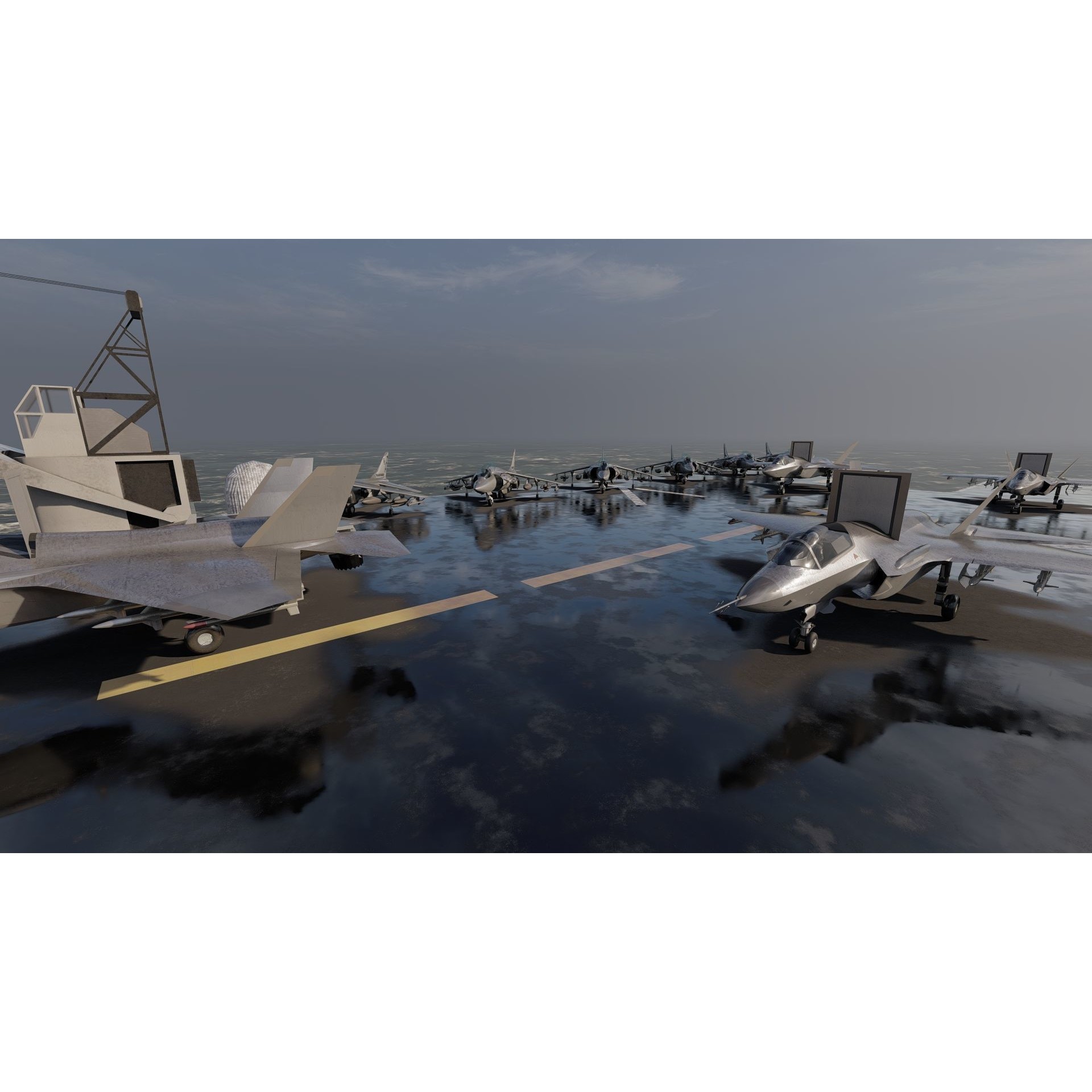 US Navy Aircraft Carrier - Game-Ready 3D Model - View 34