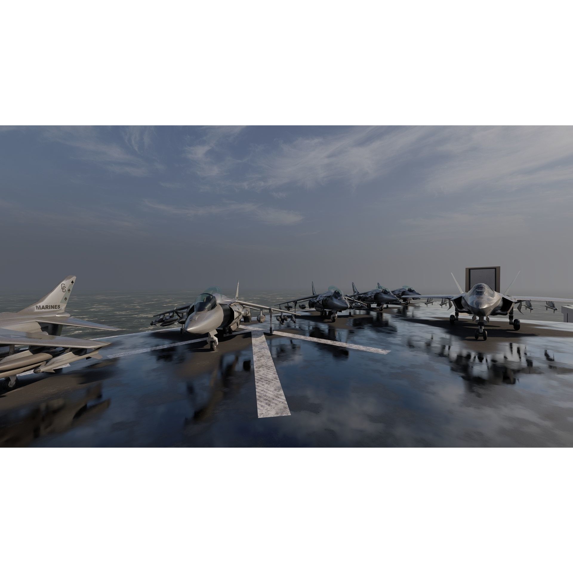 US Navy Aircraft Carrier - Game-Ready 3D Model - View 35