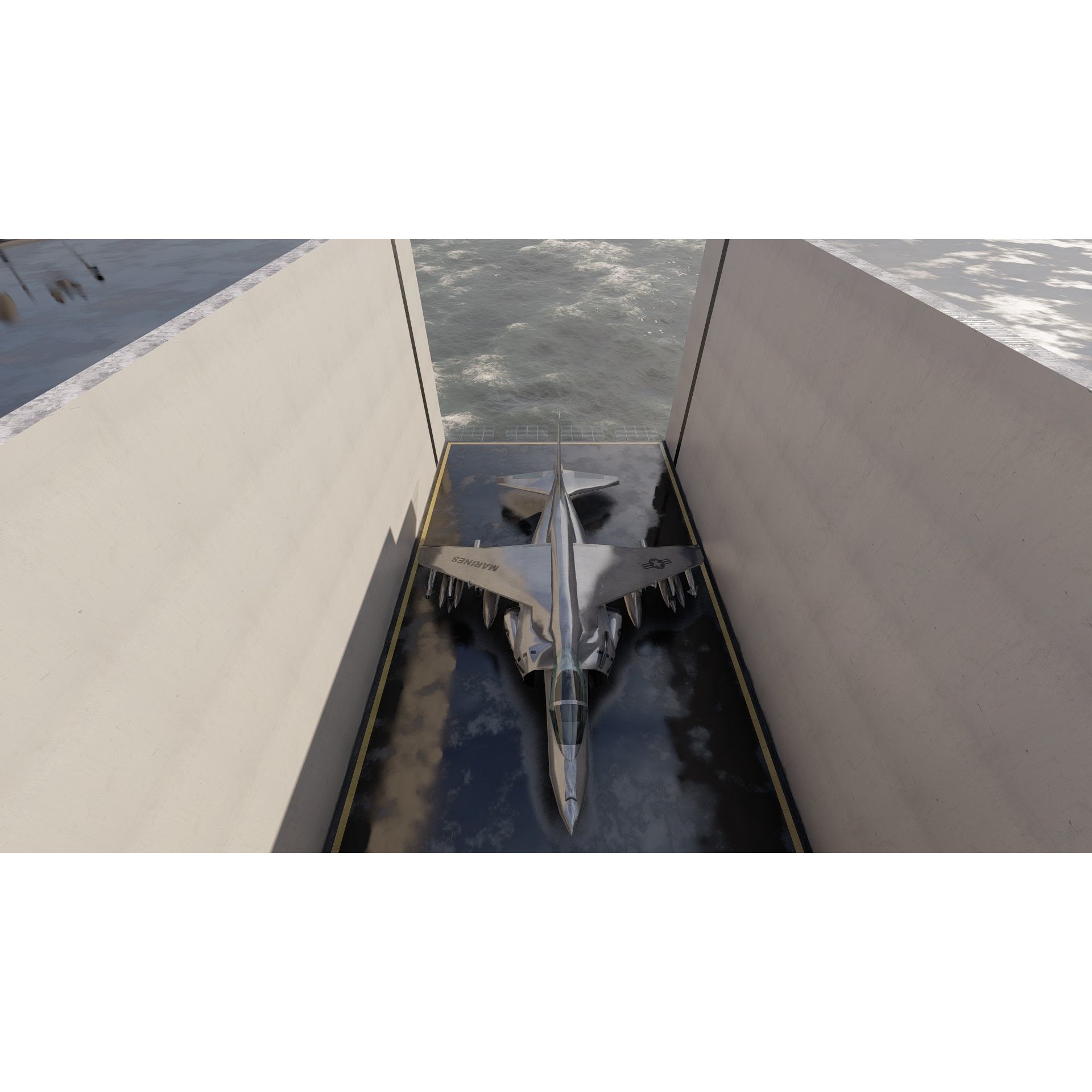 US Navy Aircraft Carrier - Game-Ready 3D Model - View 36