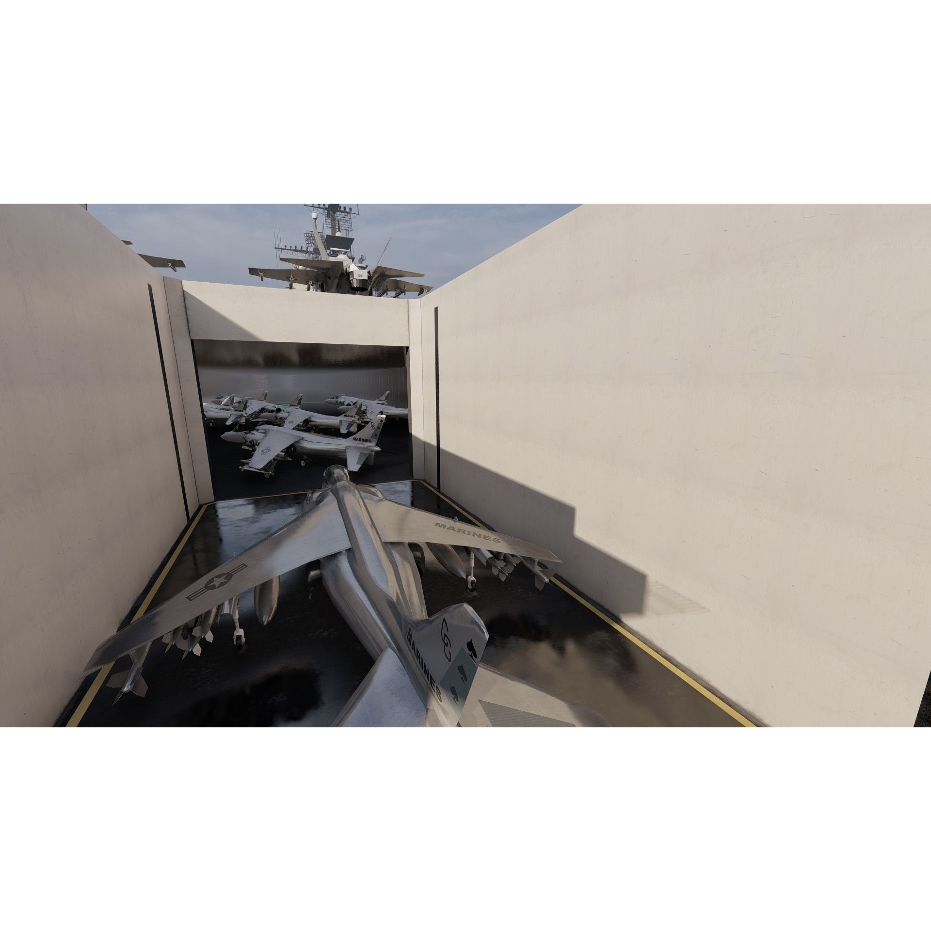 US Navy Aircraft Carrier - Game-Ready 3D Model - View 37