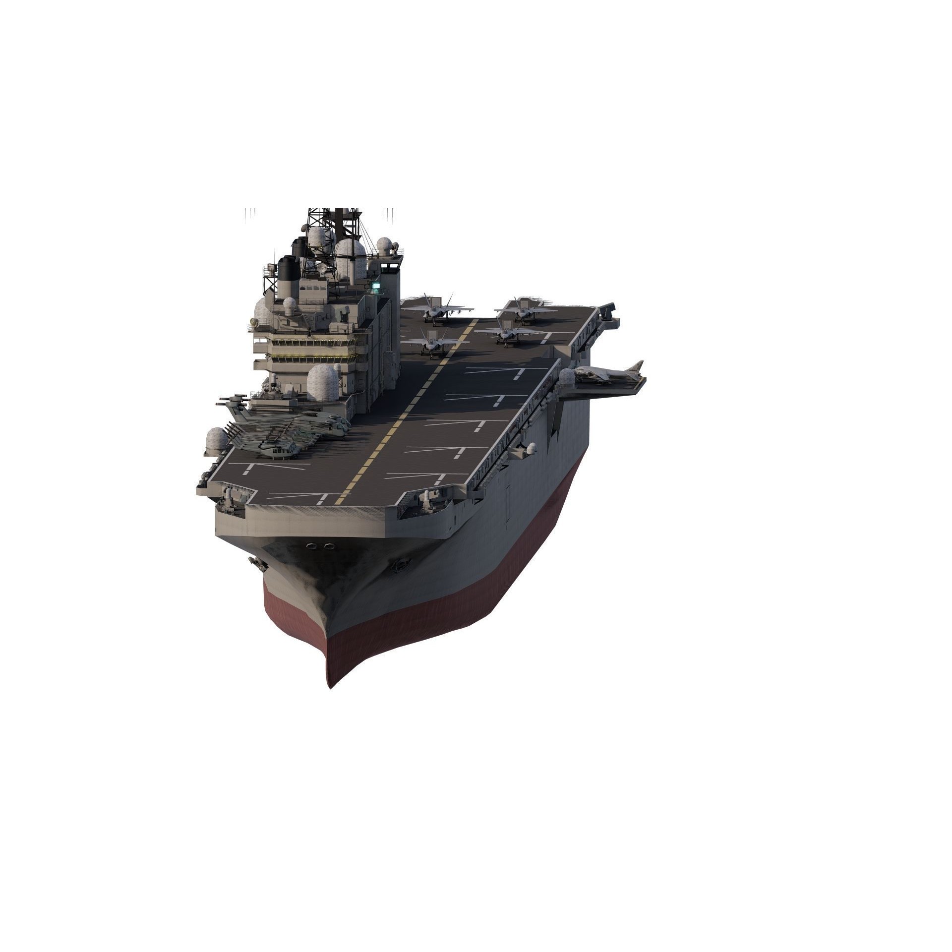 US Navy Aircraft Carrier - Game-Ready 3D Model - View 4