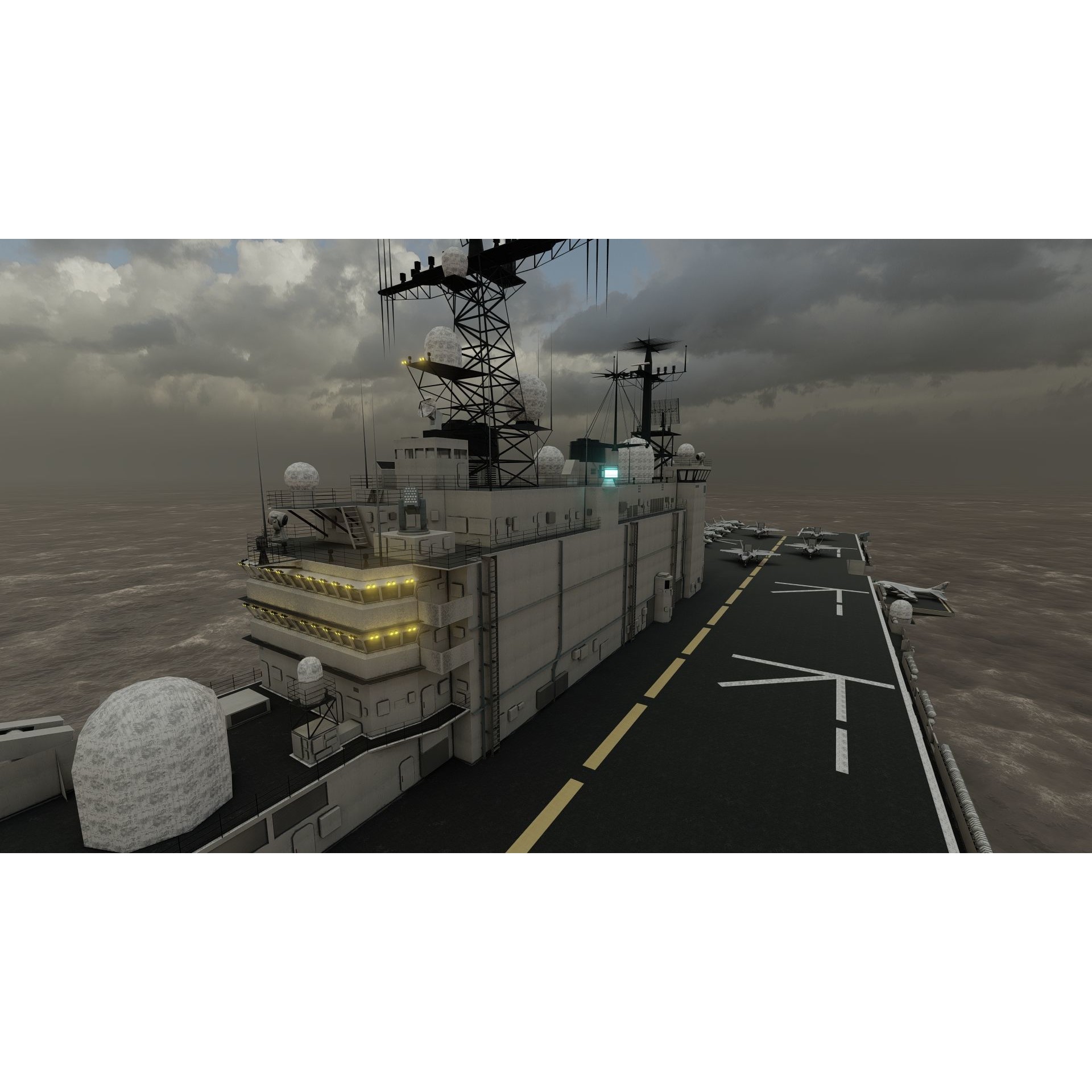 US Navy Aircraft Carrier - Game-Ready 3D Model - View 42