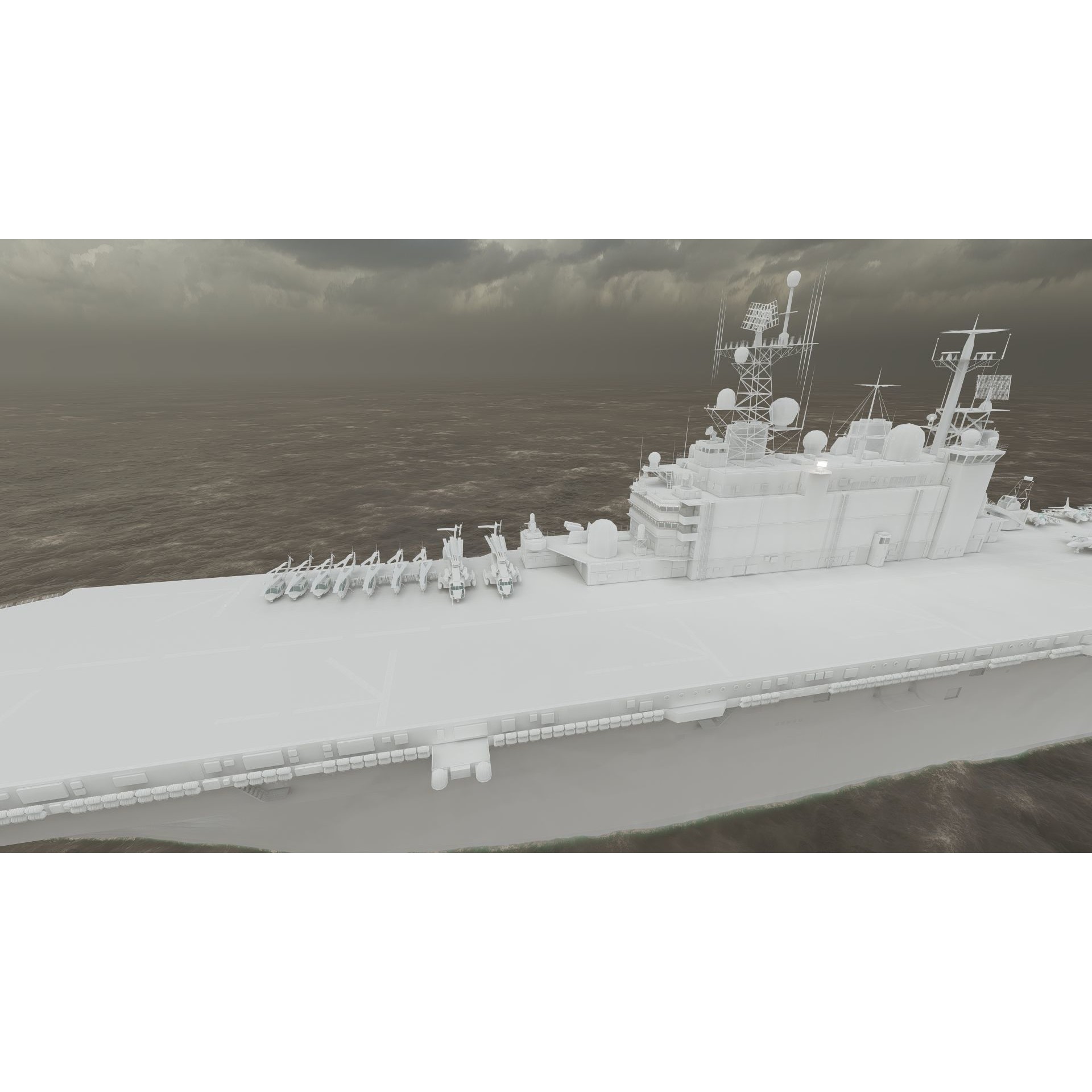US Navy Aircraft Carrier - Game-Ready 3D Model - View 44