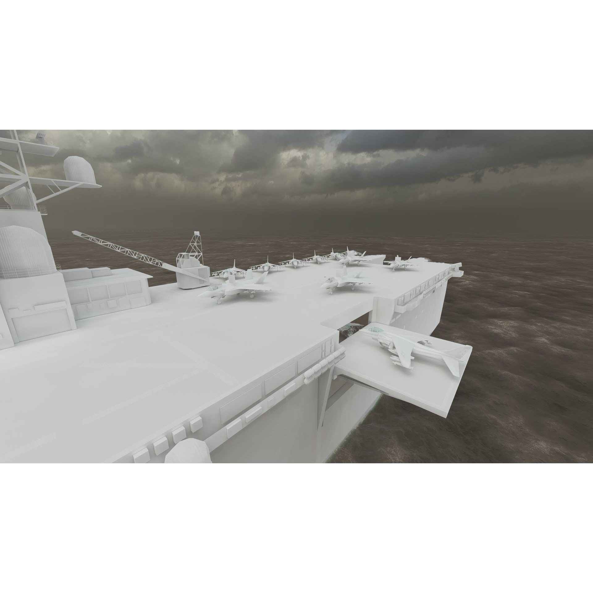 US Navy Aircraft Carrier - Game-Ready 3D Model - View 46