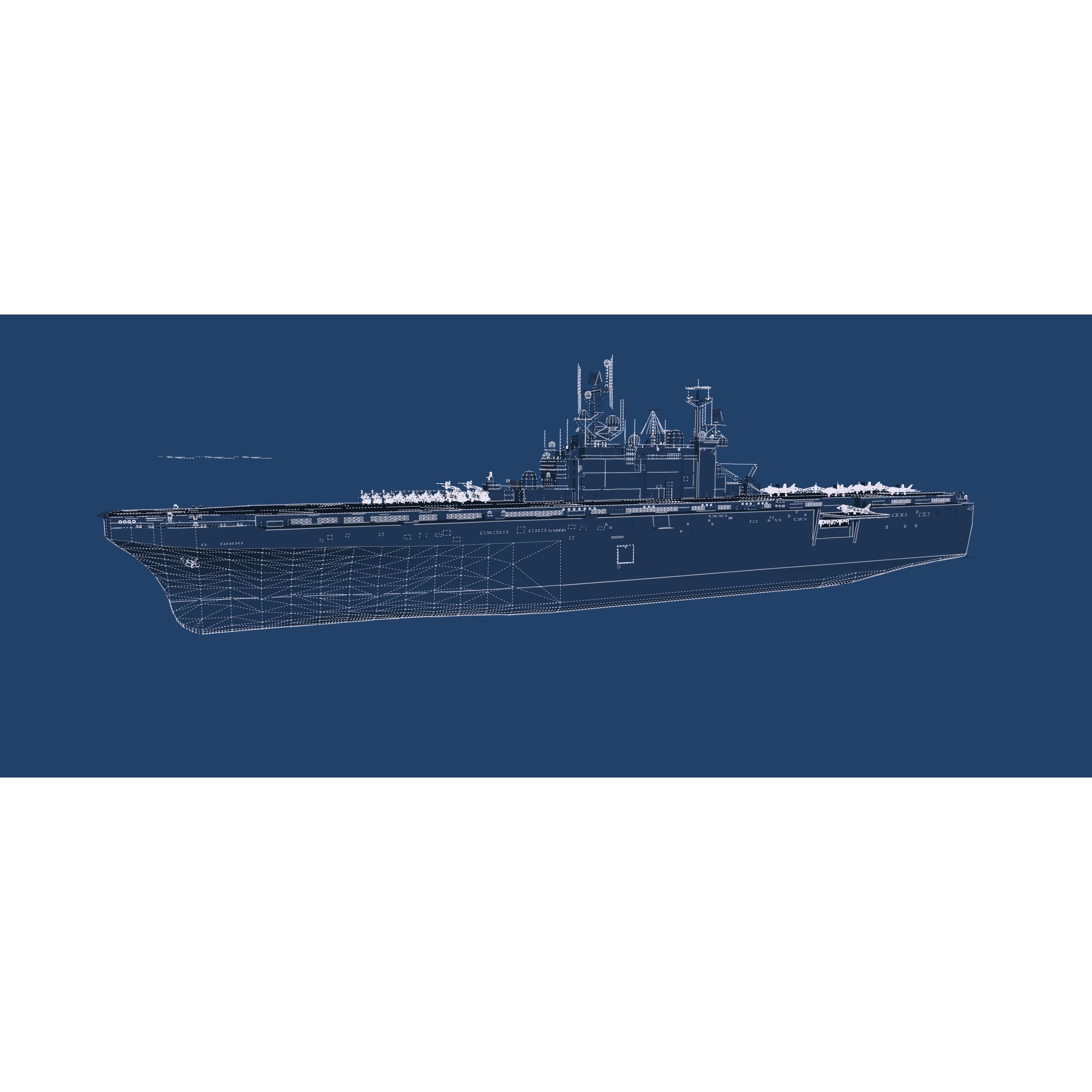 US Navy Aircraft Carrier - Game-Ready 3D Model - View 48