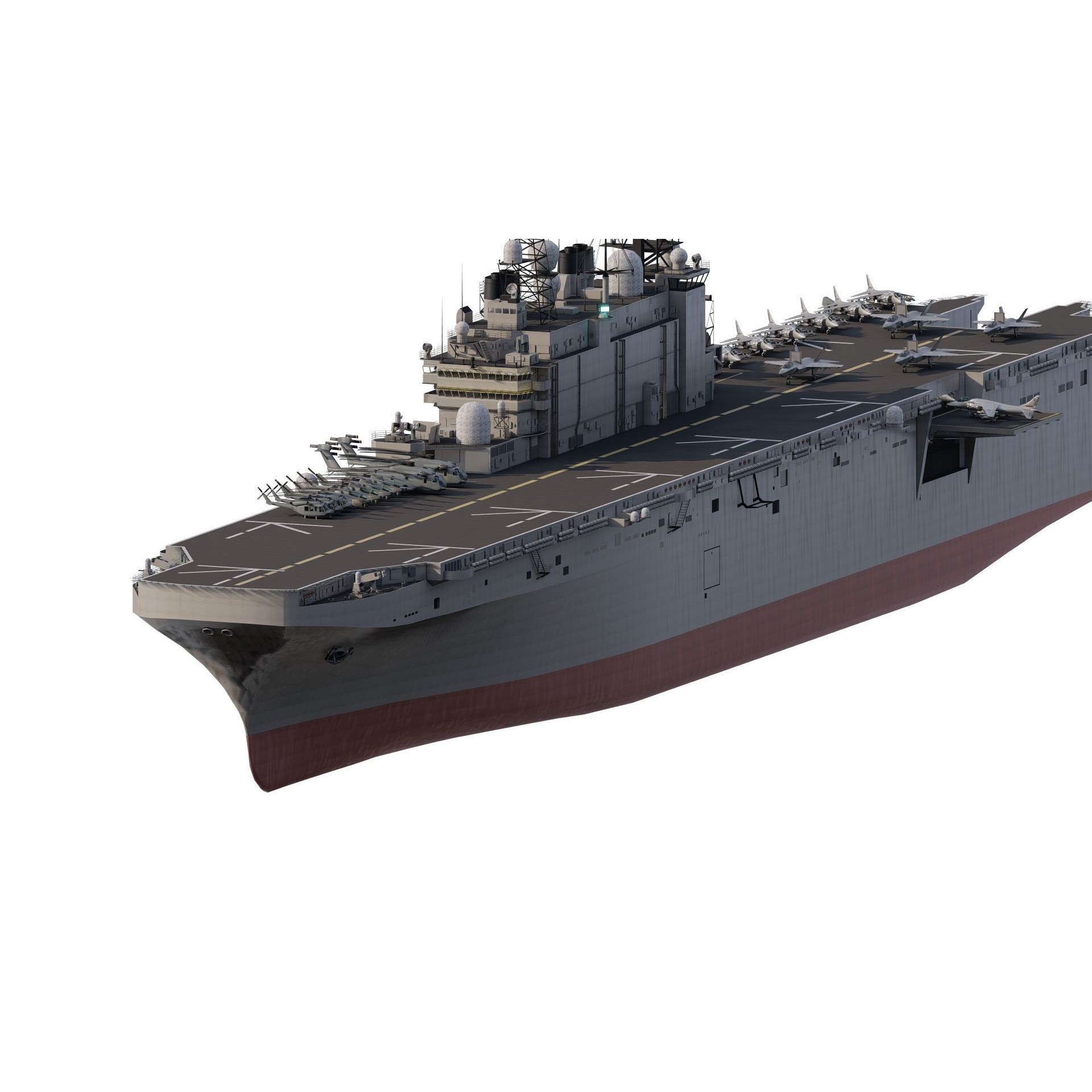 US Navy Aircraft Carrier - Game-Ready 3D Model - View 5