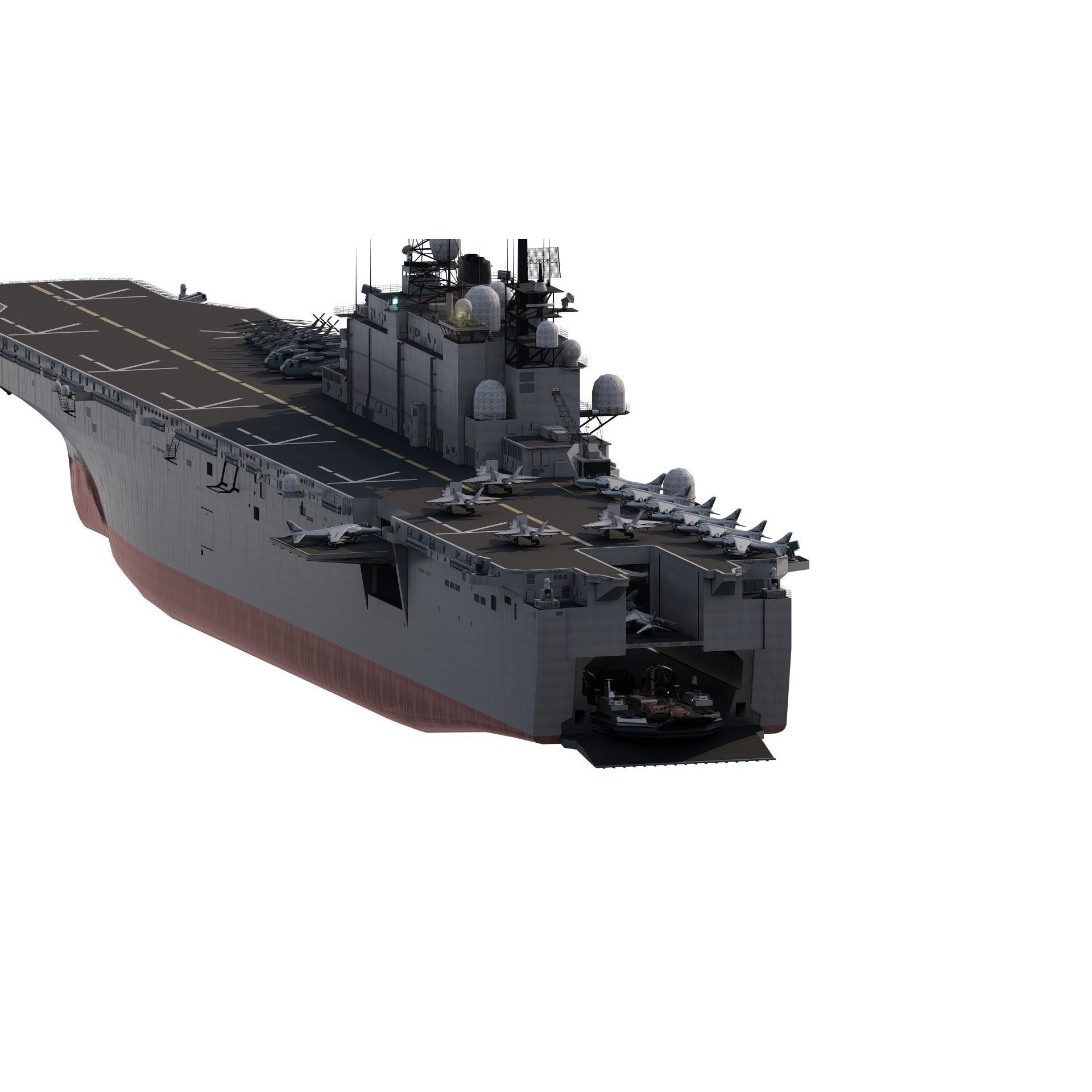 US Navy Aircraft Carrier - Game-Ready 3D Model - View 6