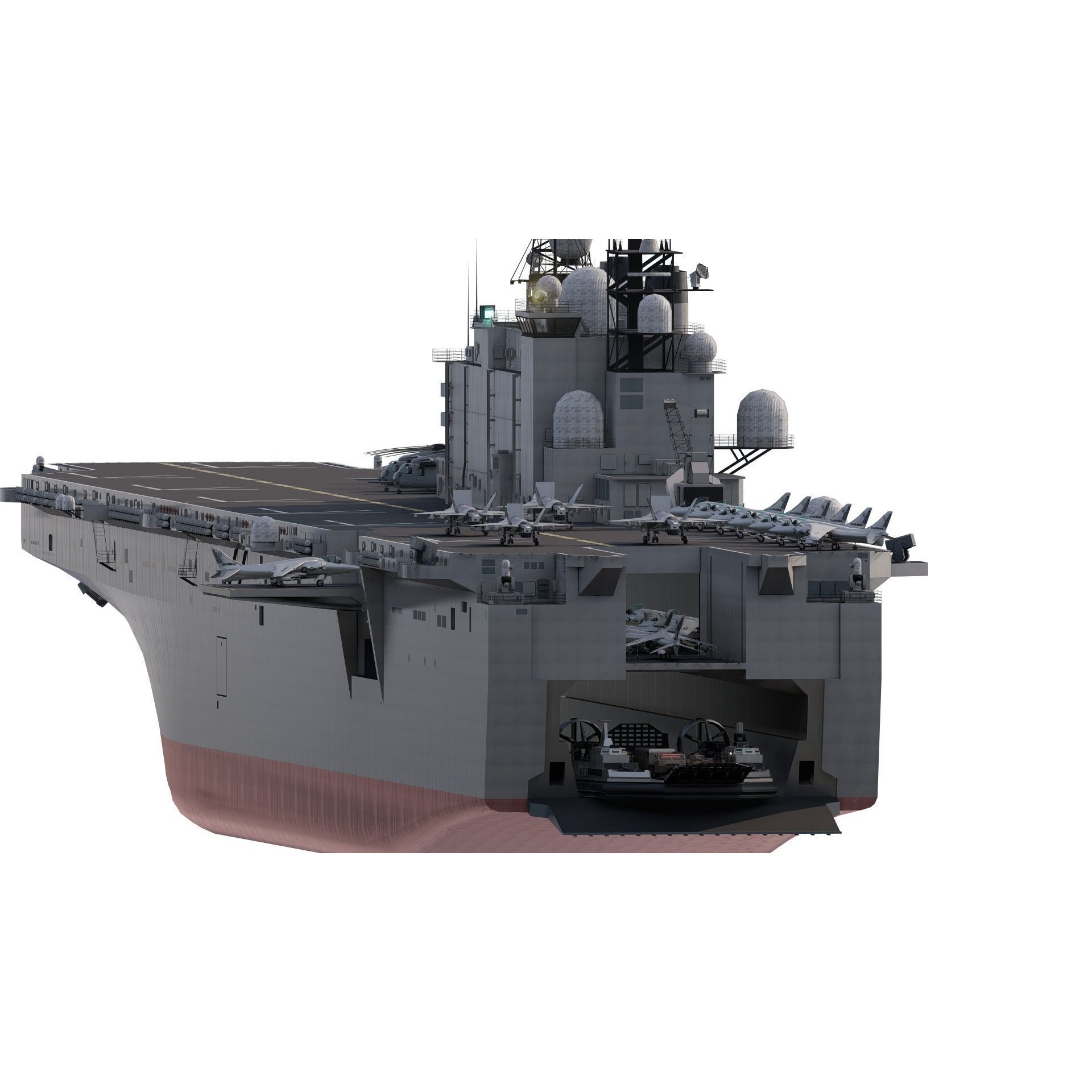 US Navy Aircraft Carrier - Game-Ready 3D Model - View 7