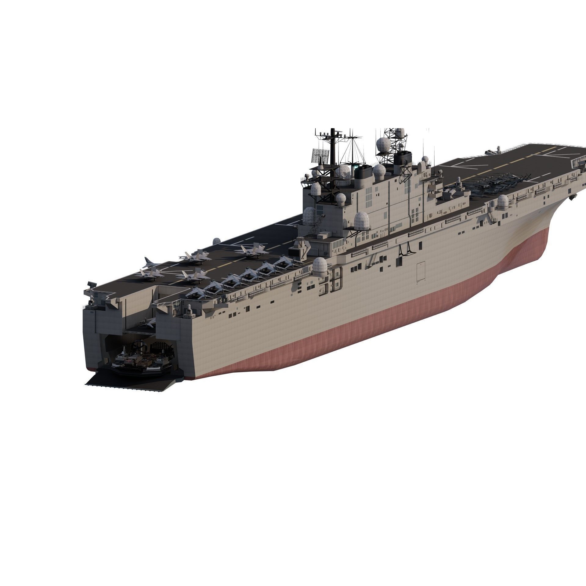 US Navy Aircraft Carrier - Game-Ready 3D Model - View 8