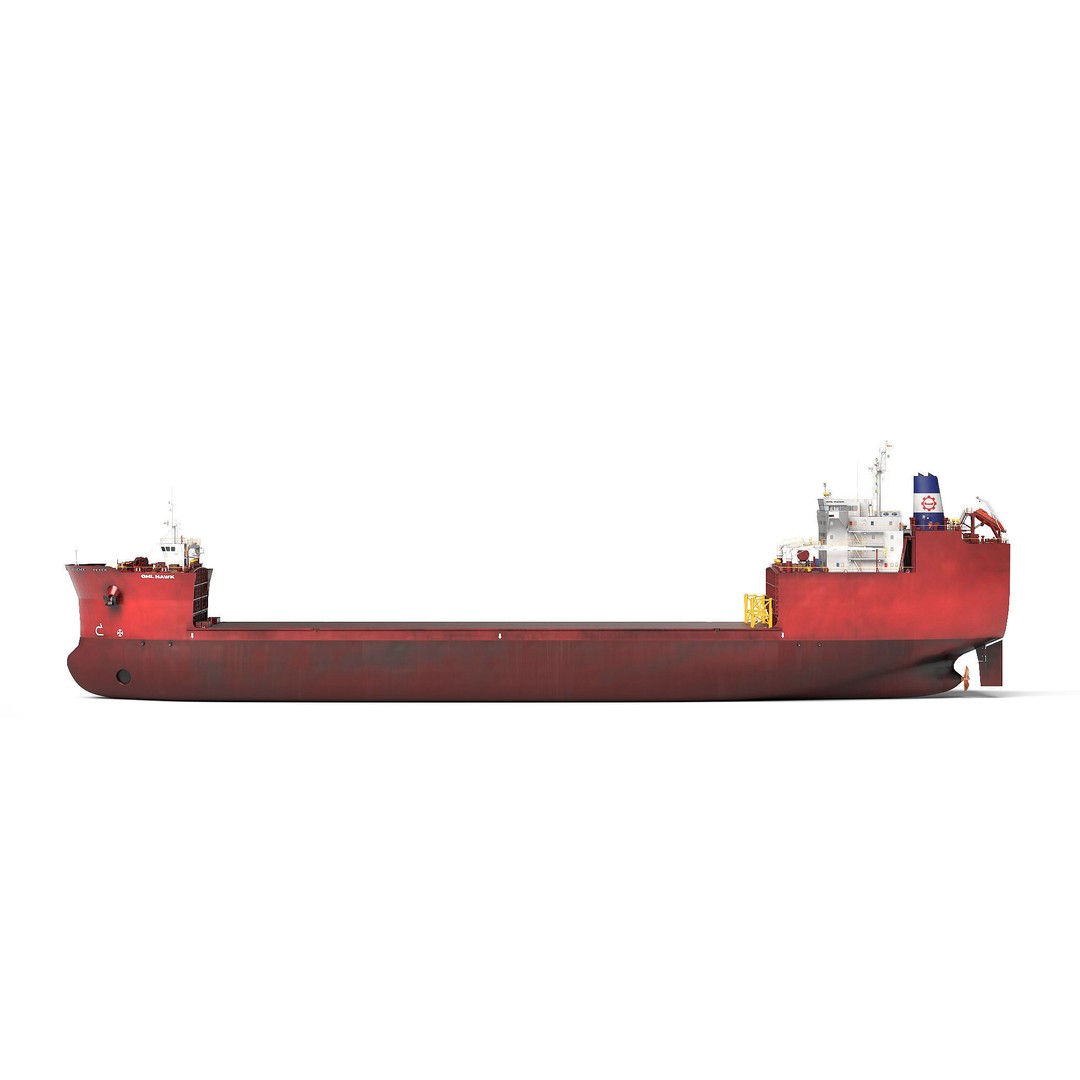 Heavy Load Carrier MV Hawk 3D Model – High Detail Industrial Vessel, FBX, PBR - View 10