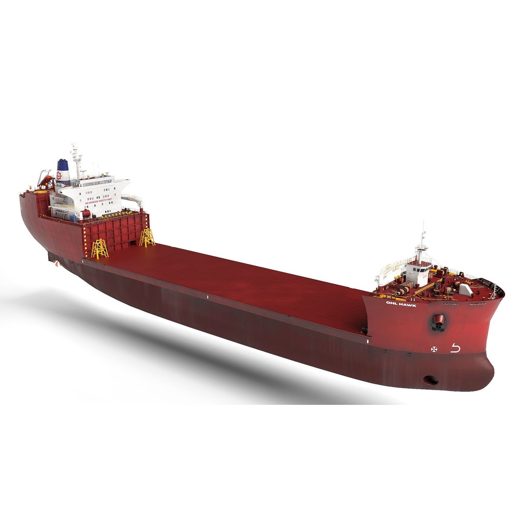 Heavy Load Carrier MV Hawk 3D Model – High Detail Industrial Vessel, FBX, PBR - View 2