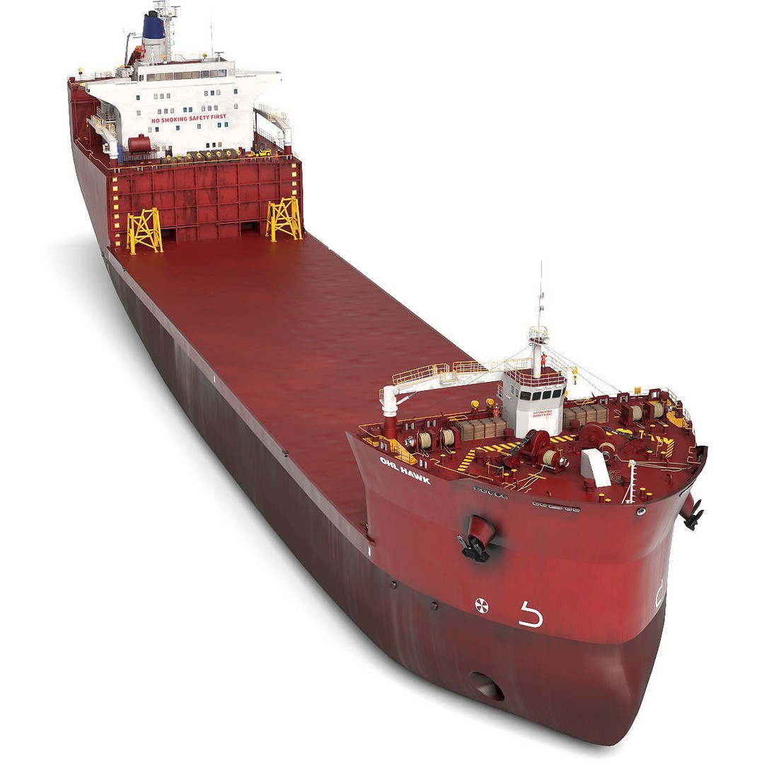 Heavy Load Carrier MV Hawk 3D Model – High Detail Industrial Vessel, FBX, PBR - View 4