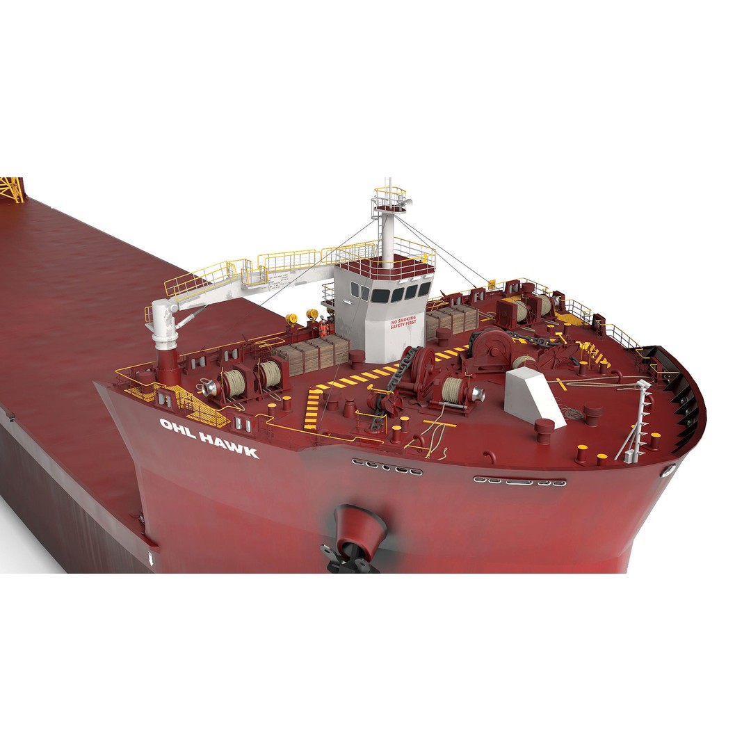 Heavy Load Carrier MV Hawk 3D Model – High Detail Industrial Vessel, FBX, PBR - View 6
