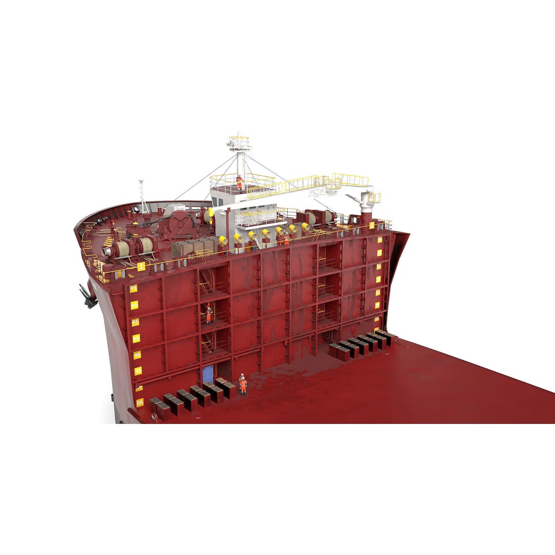 Heavy Load Carrier MV Hawk 3D Model – High Detail Industrial Vessel, FBX, PBR - View 7