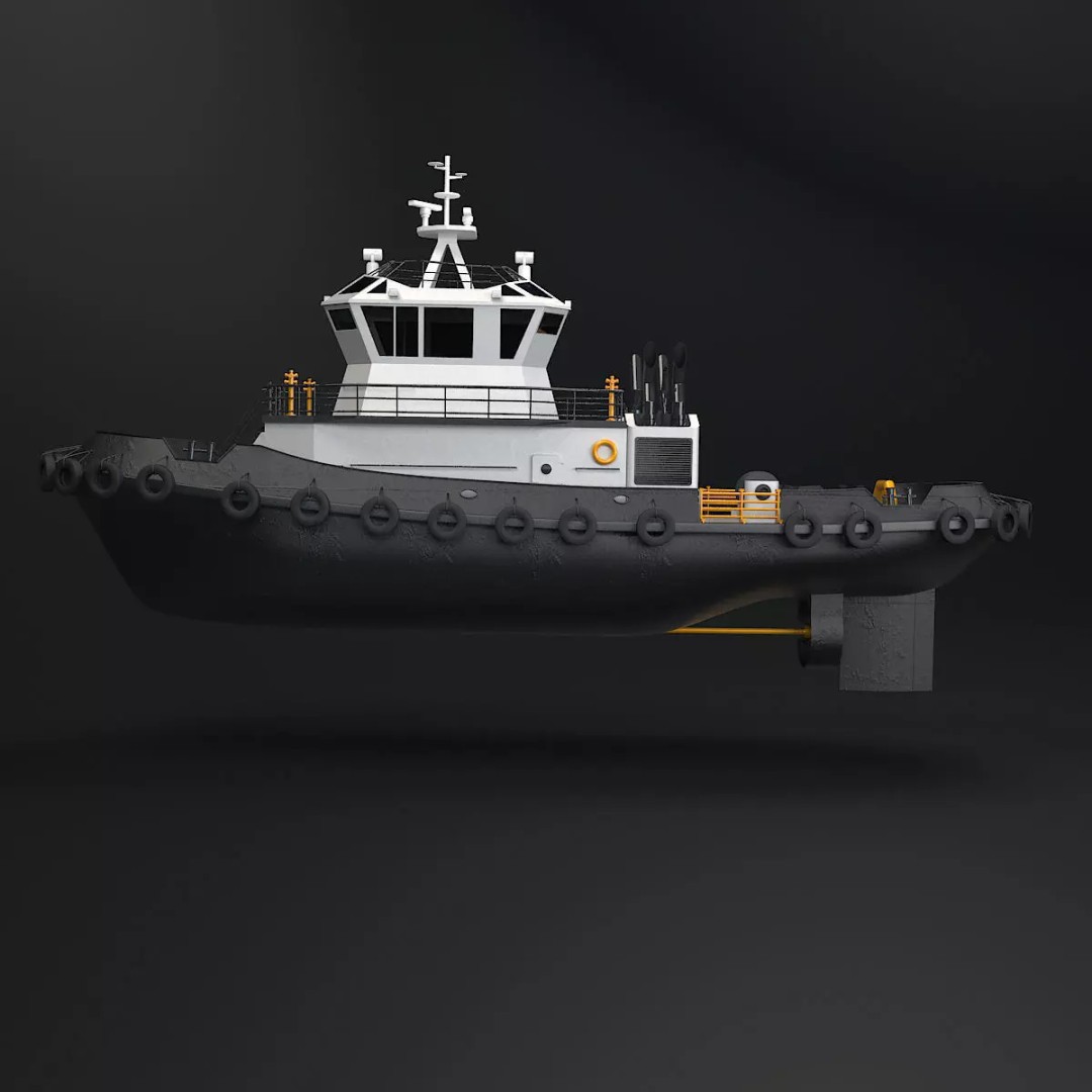 TugBoat 3D Model – Industrial Watercraft, FBX & 3ds Max - View 3