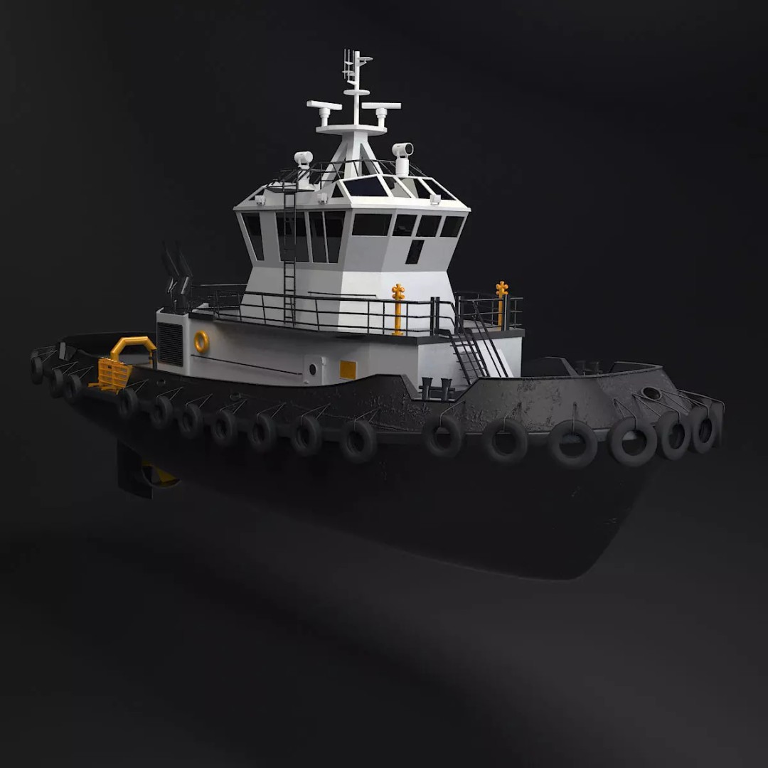 TugBoat 3D Model – Industrial Watercraft, FBX & 3ds Max - View 5