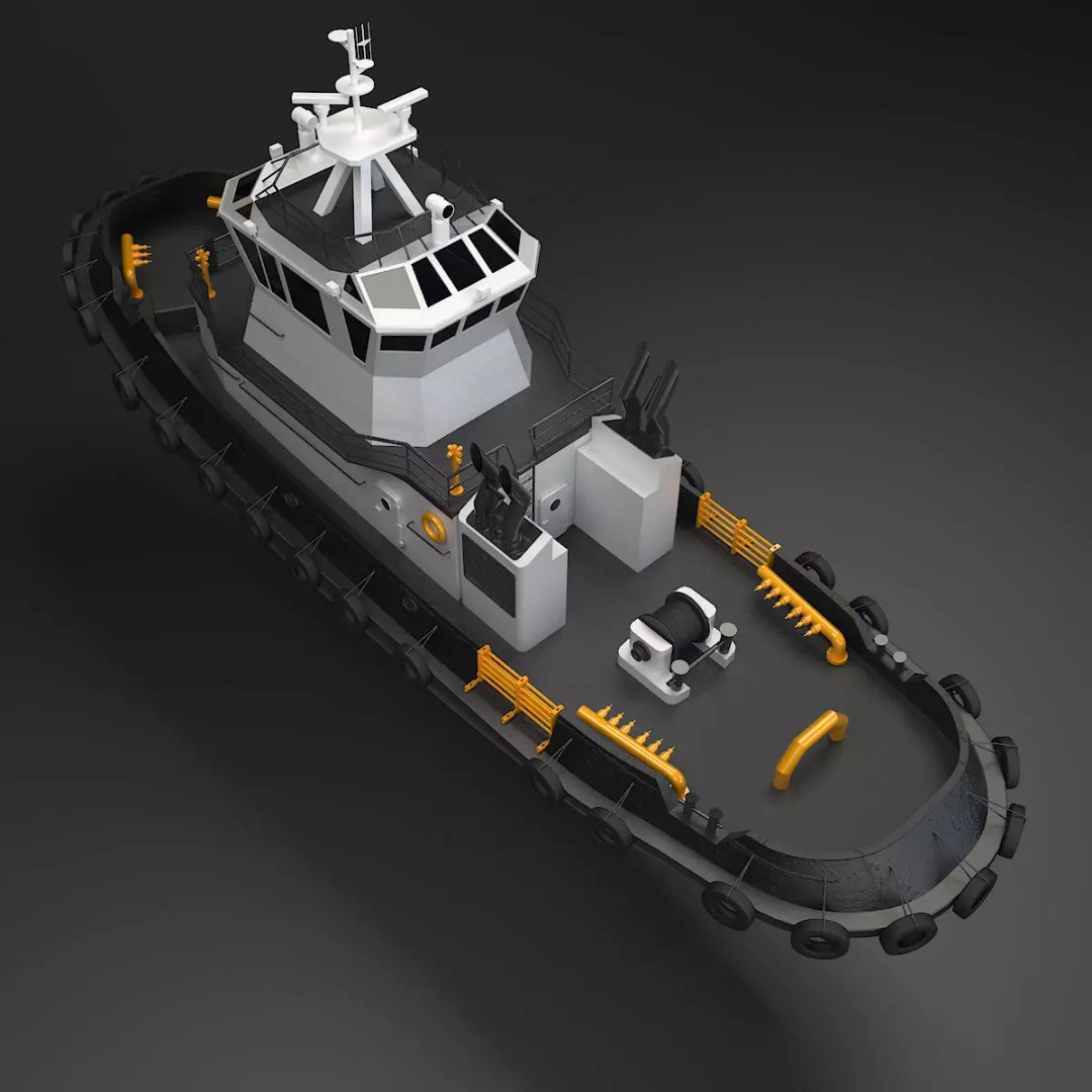 TugBoat 3D Model – Industrial Watercraft, FBX & 3ds Max - View 7